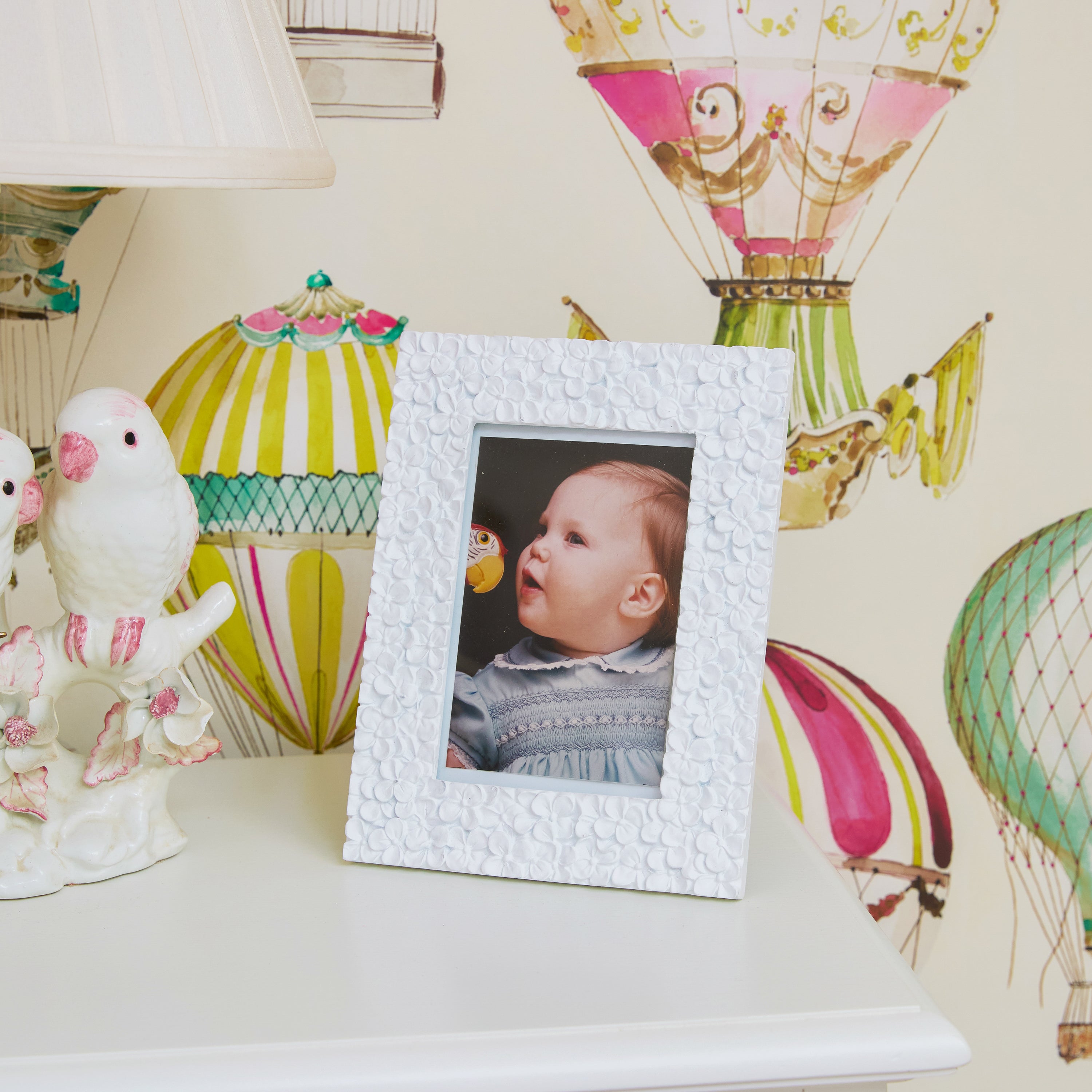 White Hydrangea Photo Frames (Set of 2)