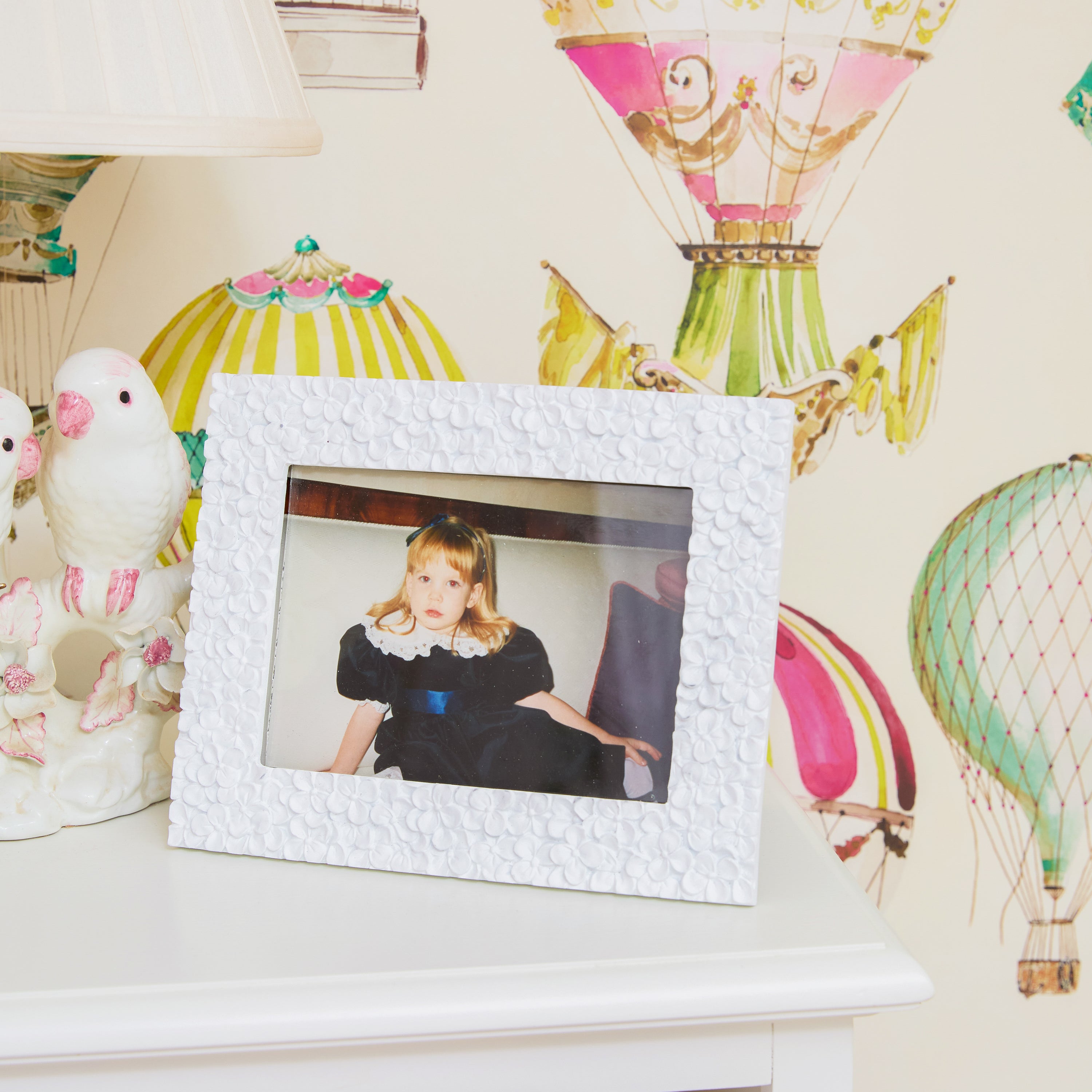 White Hydrangea Photo Frames (Set of 2)