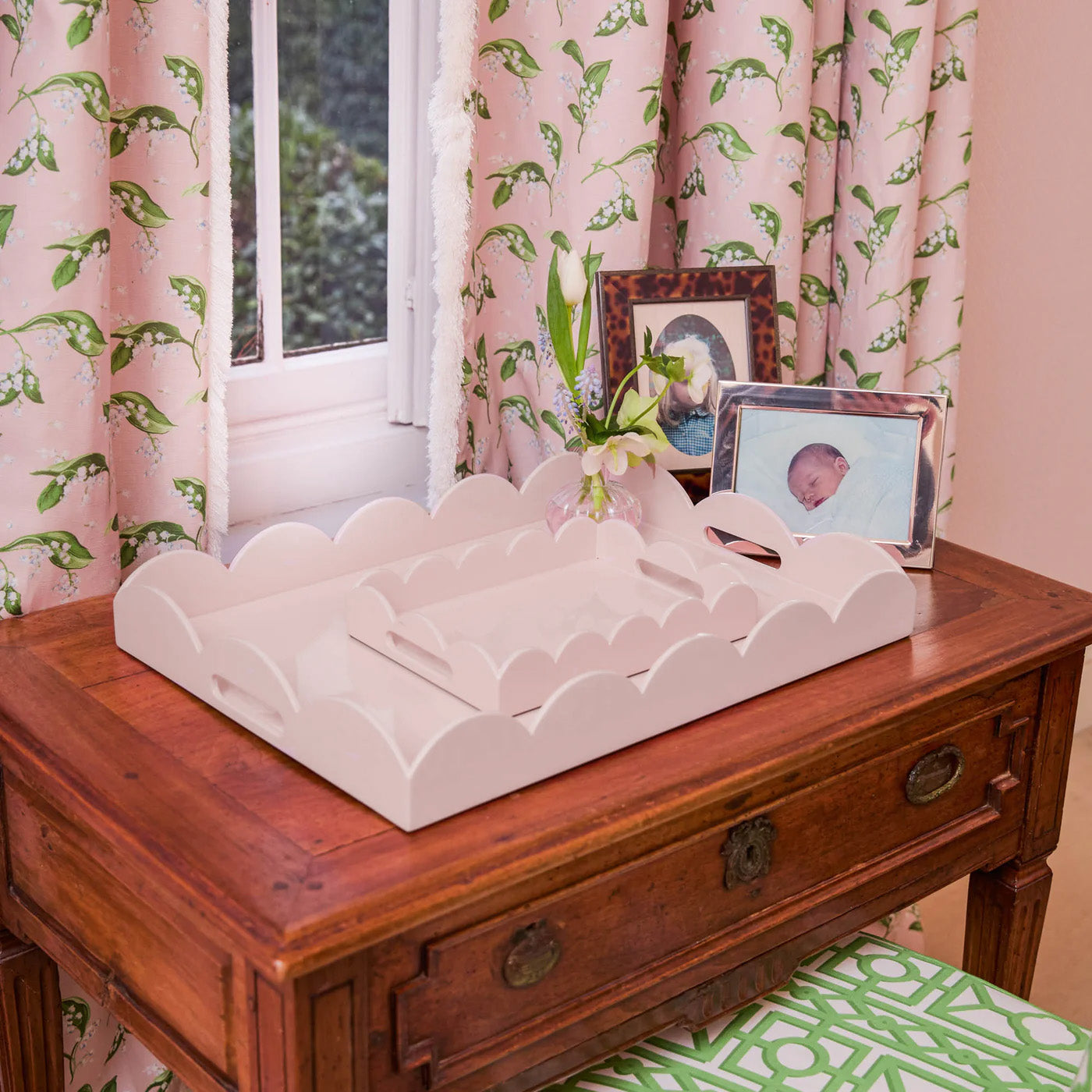 Soft Pink Lacquer Tray