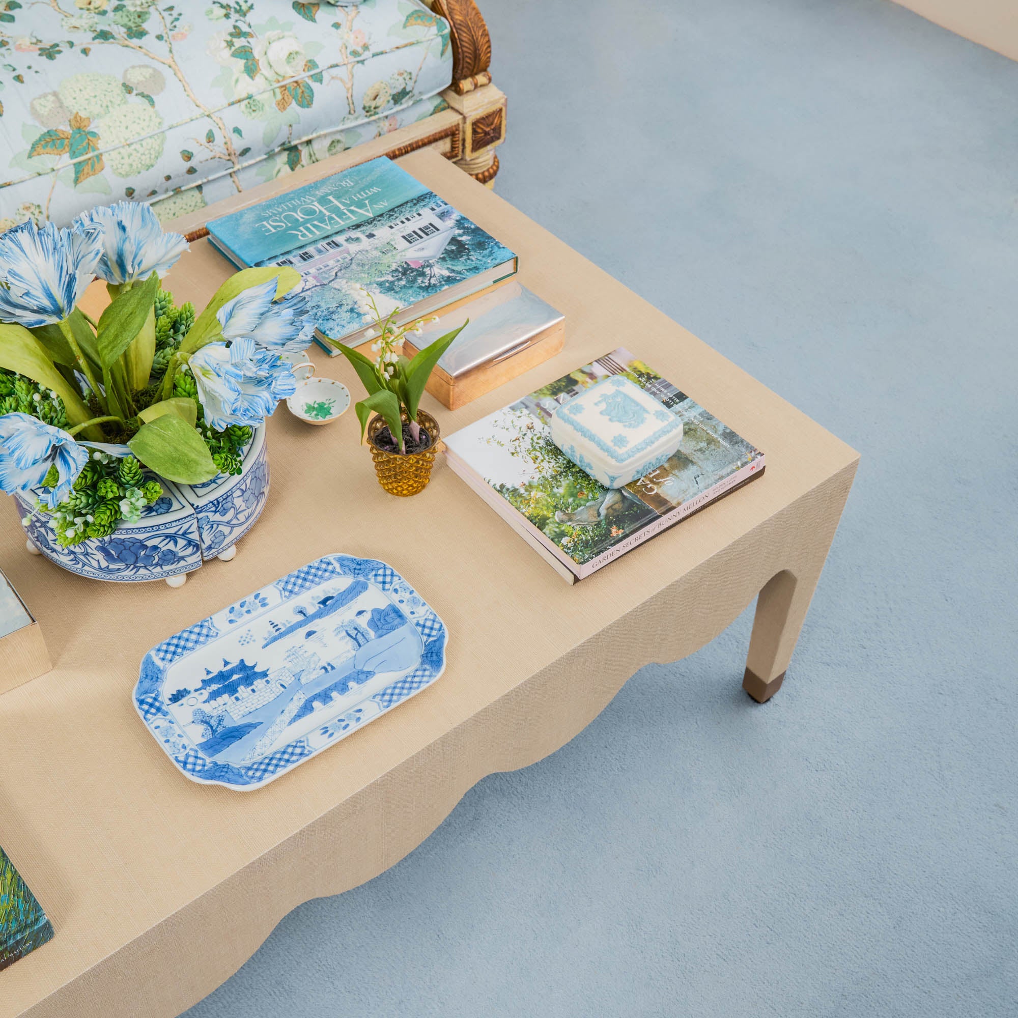 Grasscloth Coffee Table