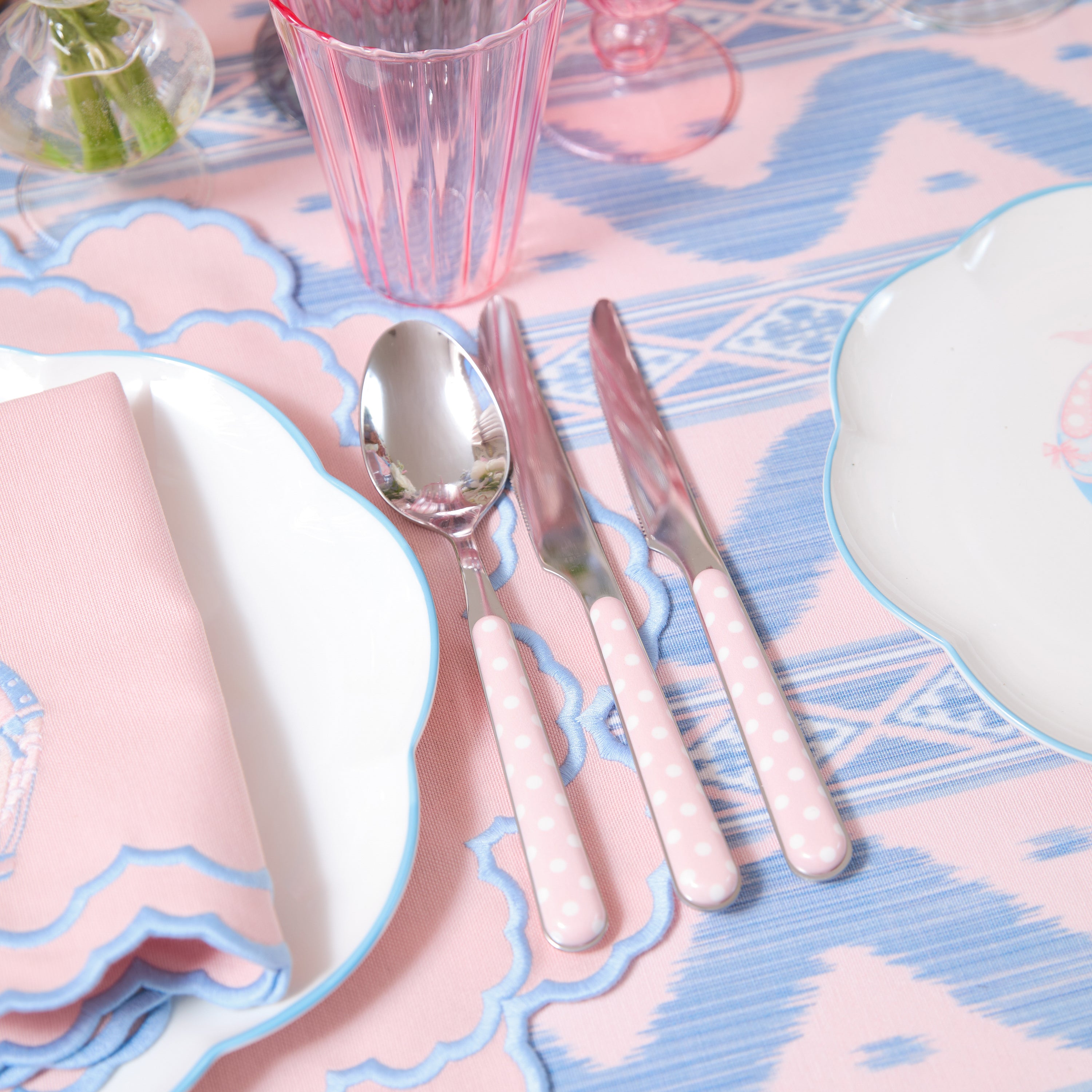 Pink Polka Dot Cutlery (5 piece)