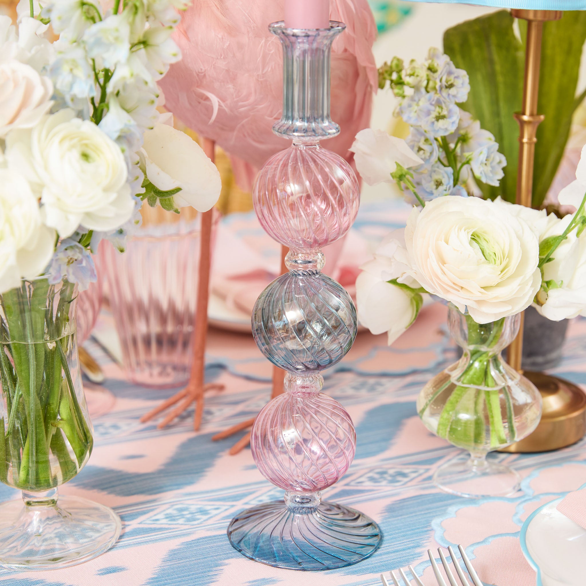 Camille Pink & Blue Candle Set