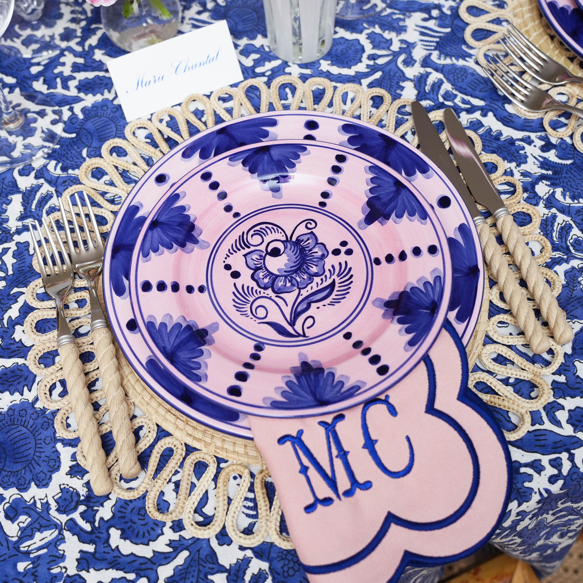Kamari Pink & Blue Starter Plate