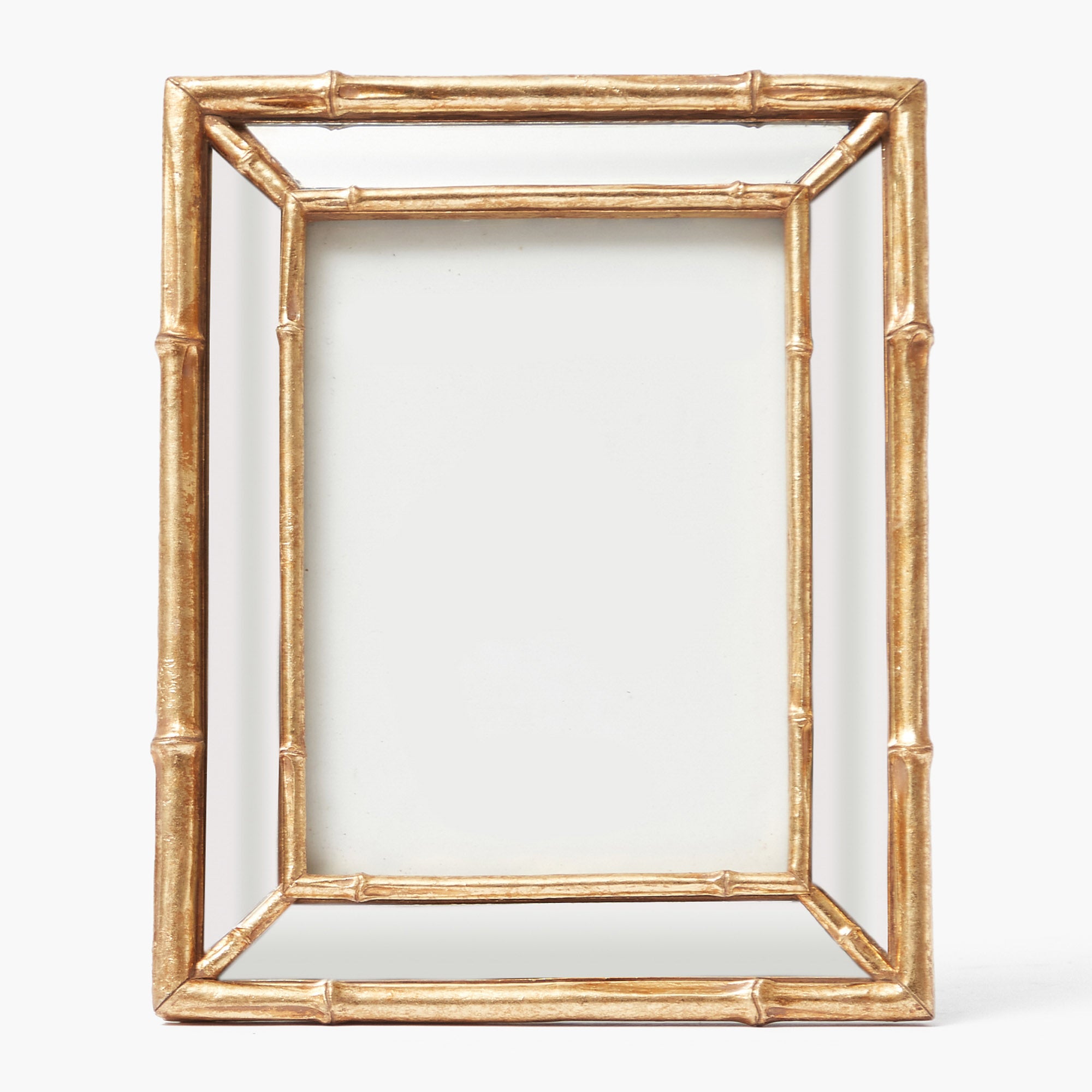 Gold Bamboo Mirror Photo Frame - 5"x 7"