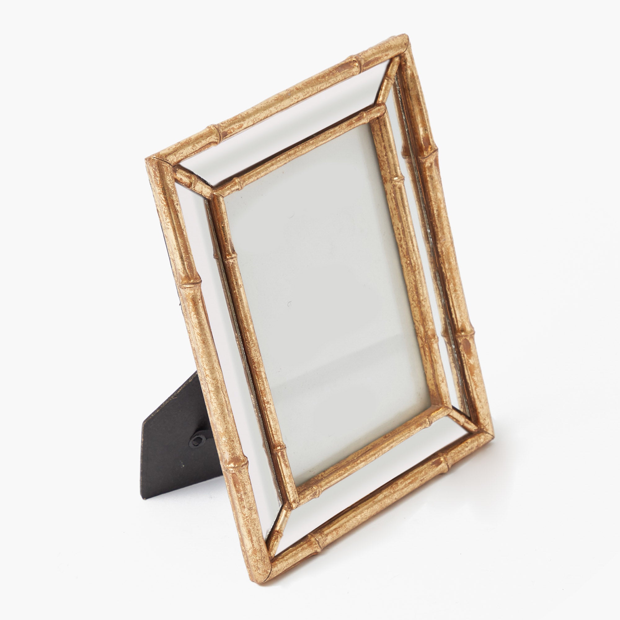 Gold Bamboo Mirror Photo Frame - 5"x 7"
