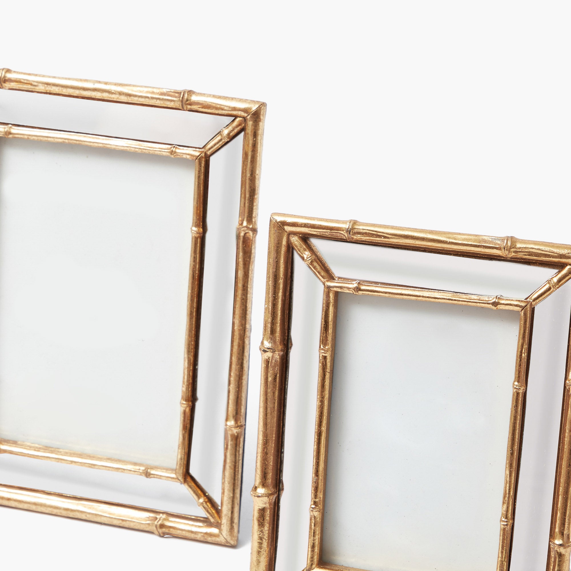 Gold Bamboo Mirror Photo Frame - 5"x 7"