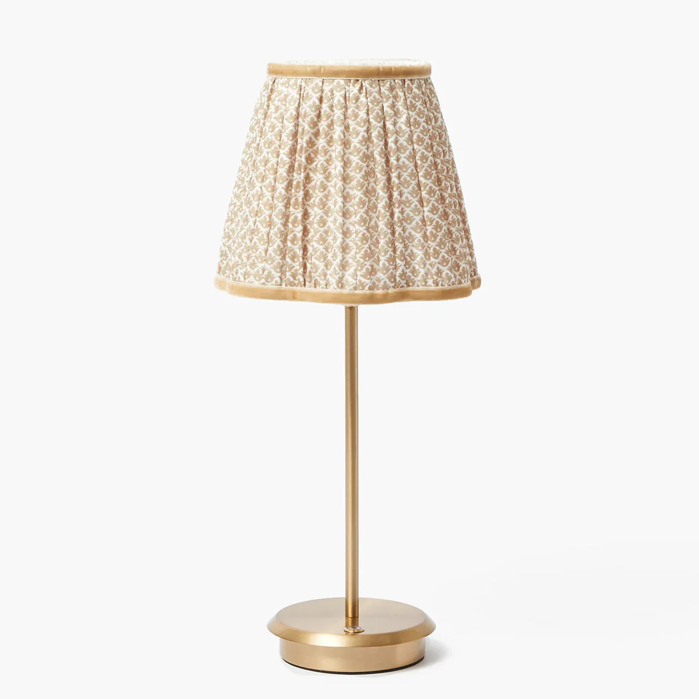 Tall Rechargeable Lamp & Putty Lotus Shade (18cm)