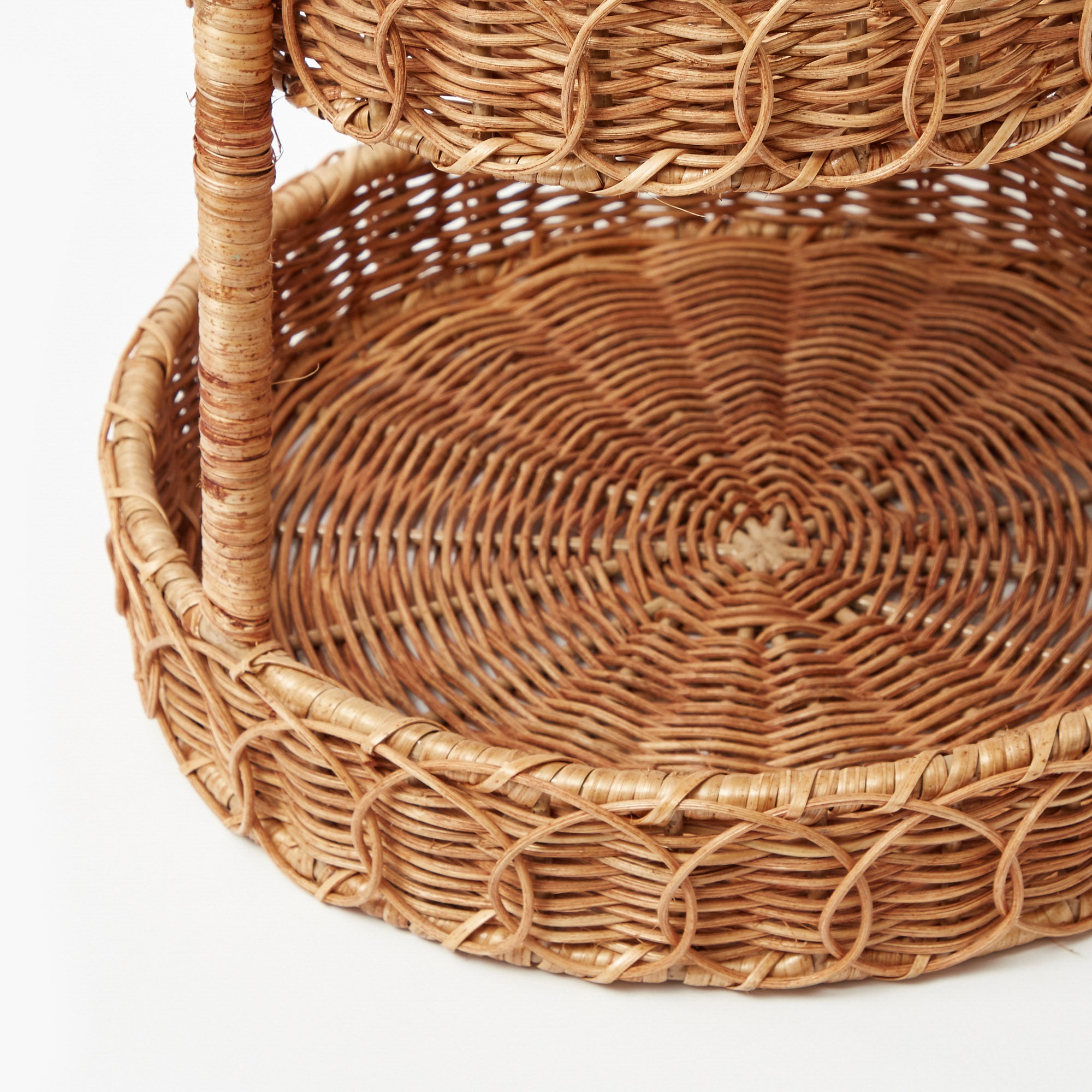 Rattan Two Tiered Stand