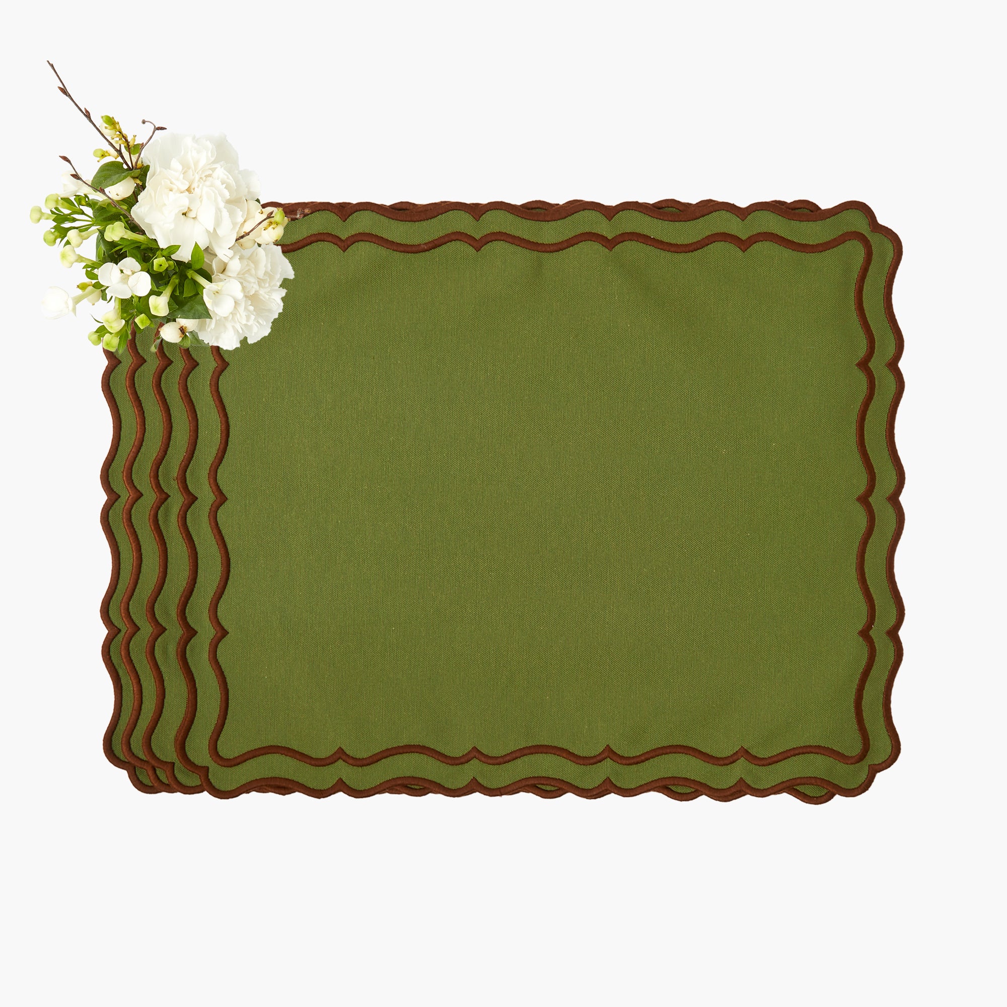 Katherine Green & Chocolate Placemats (Set of 4)