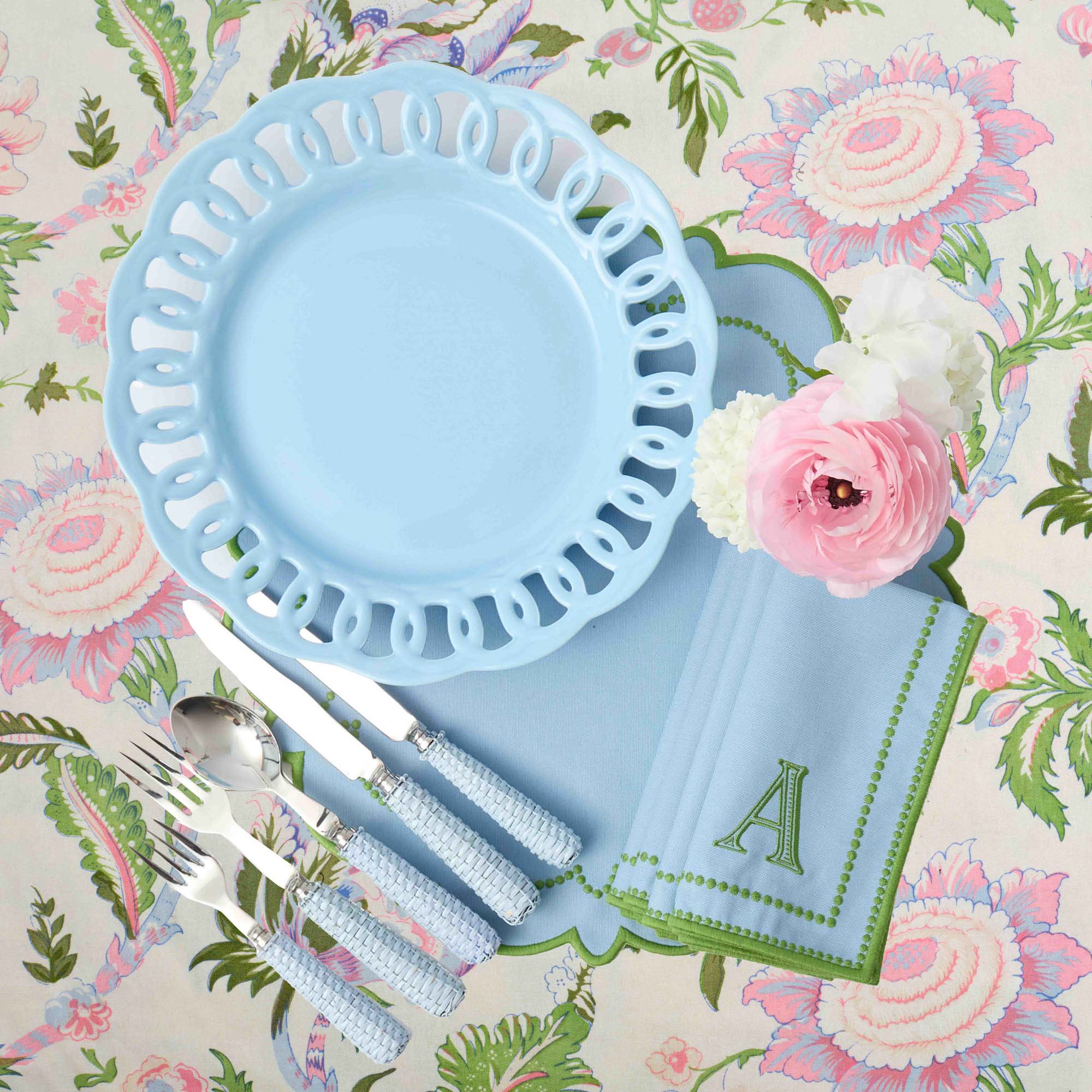 Soft Blue Lace Dinner Plate