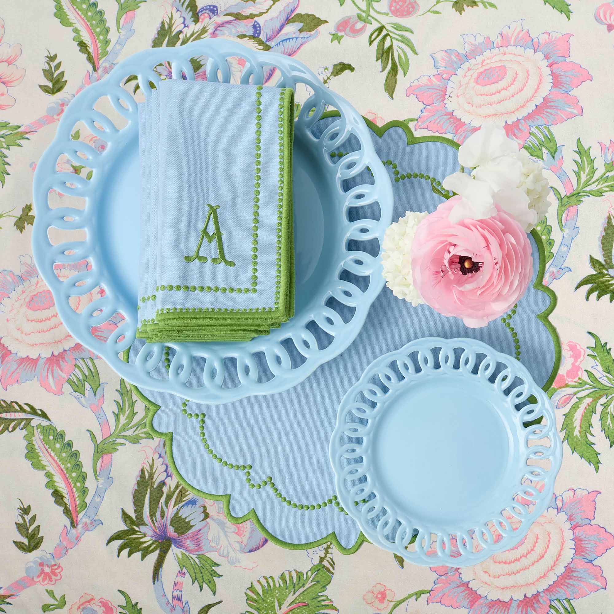 Soft Blue Lace Starter Plates (Set of 4)