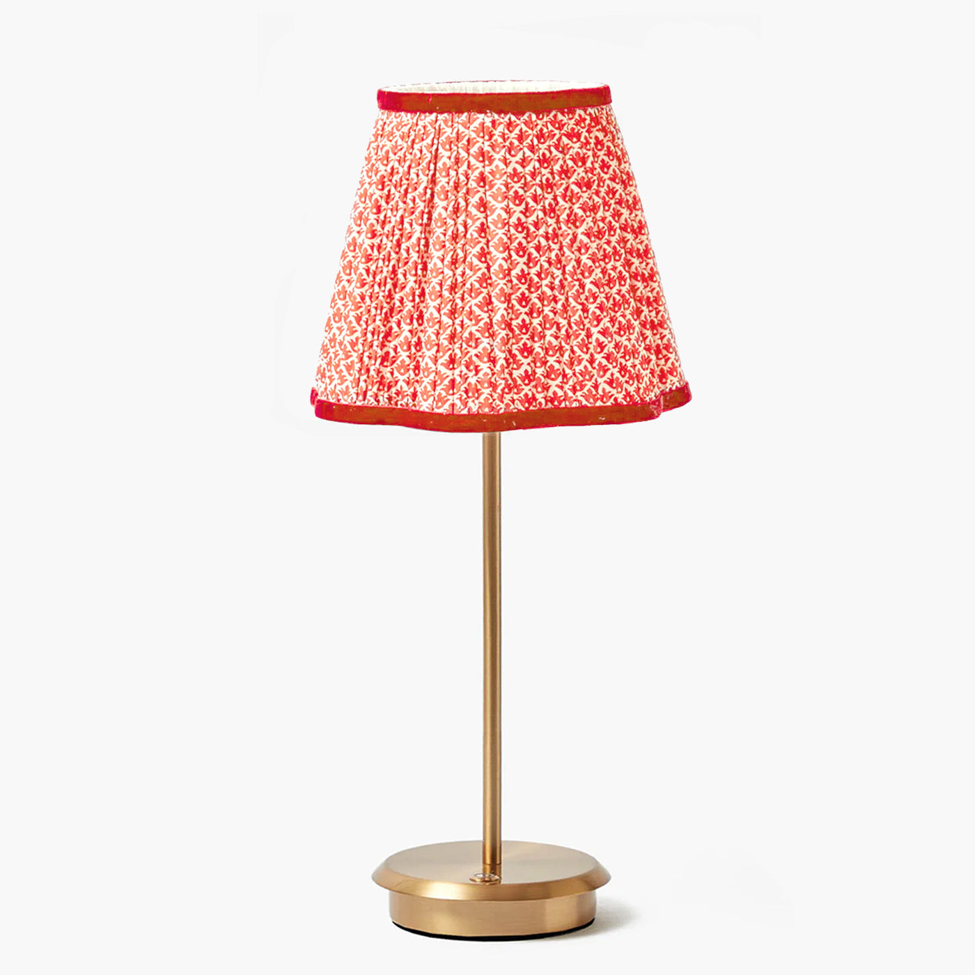 Tall Rechargeable Lamp with Orange Lotus Shade (18cm)