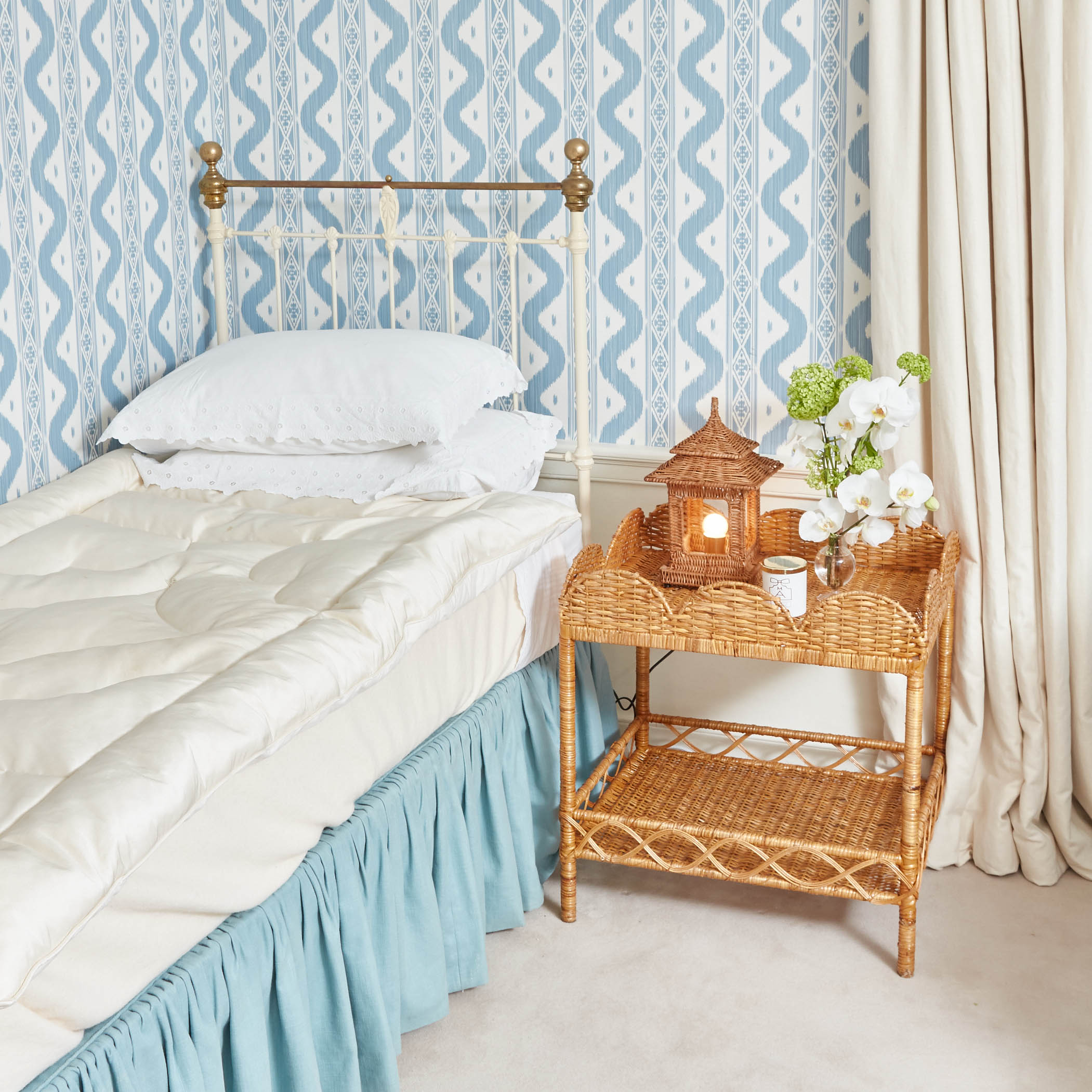 Cream Silk Eiderdown