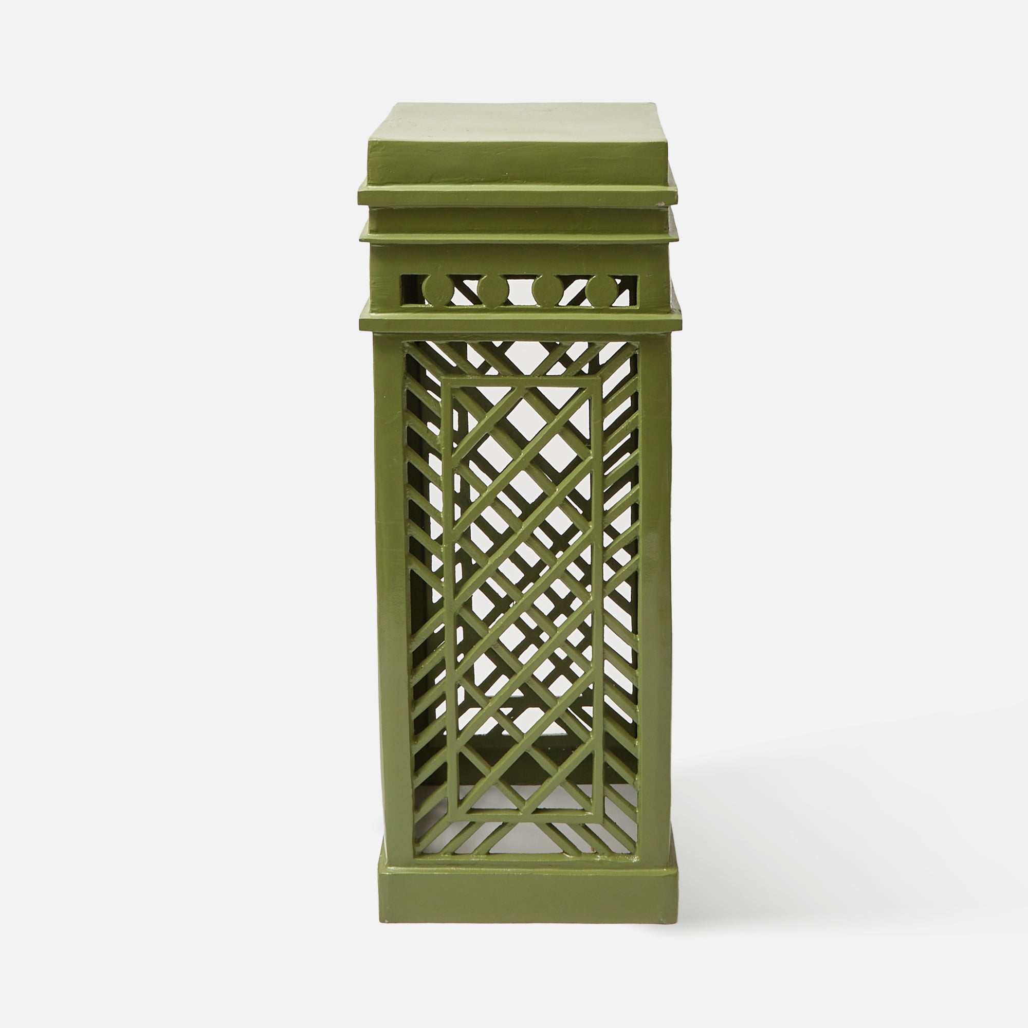 Adelaide Green Lattice Urn & Pedestal
