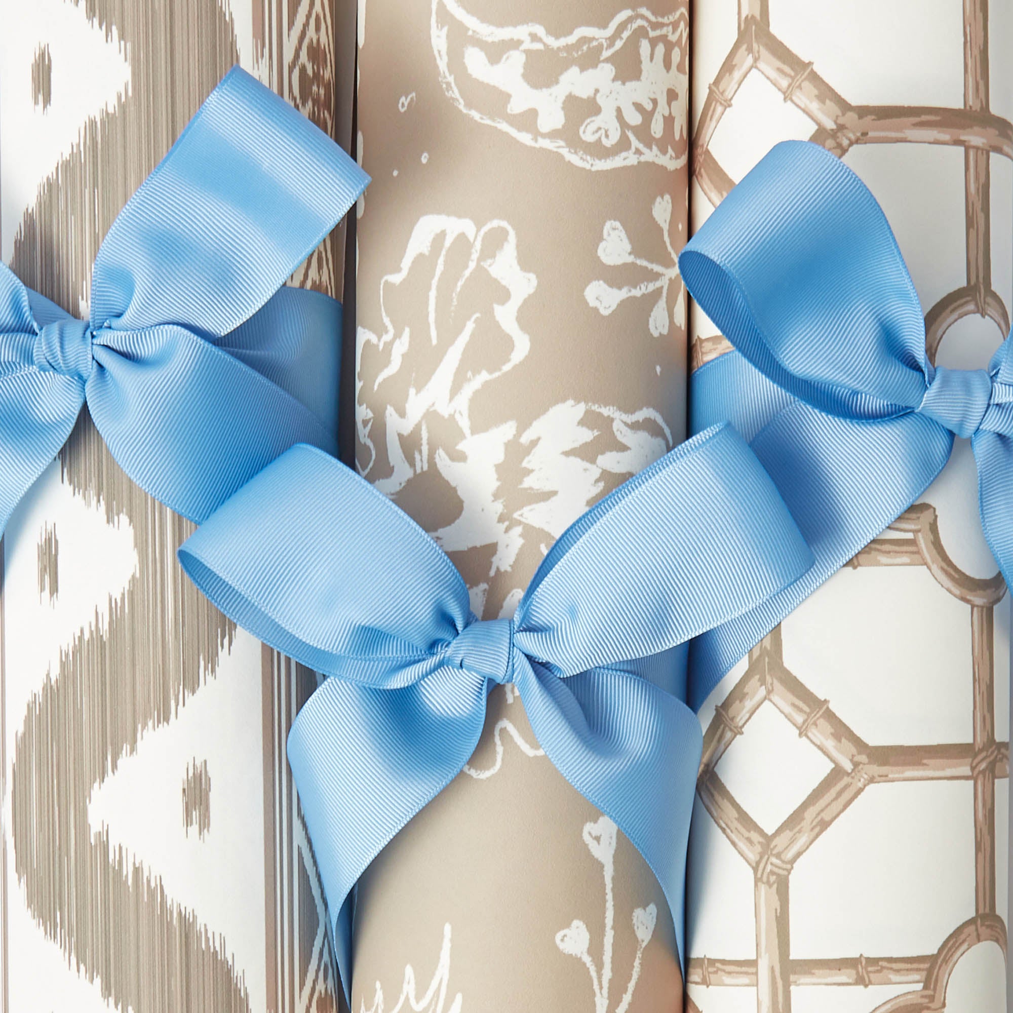 Putty Ikat Stripe Wallpaper