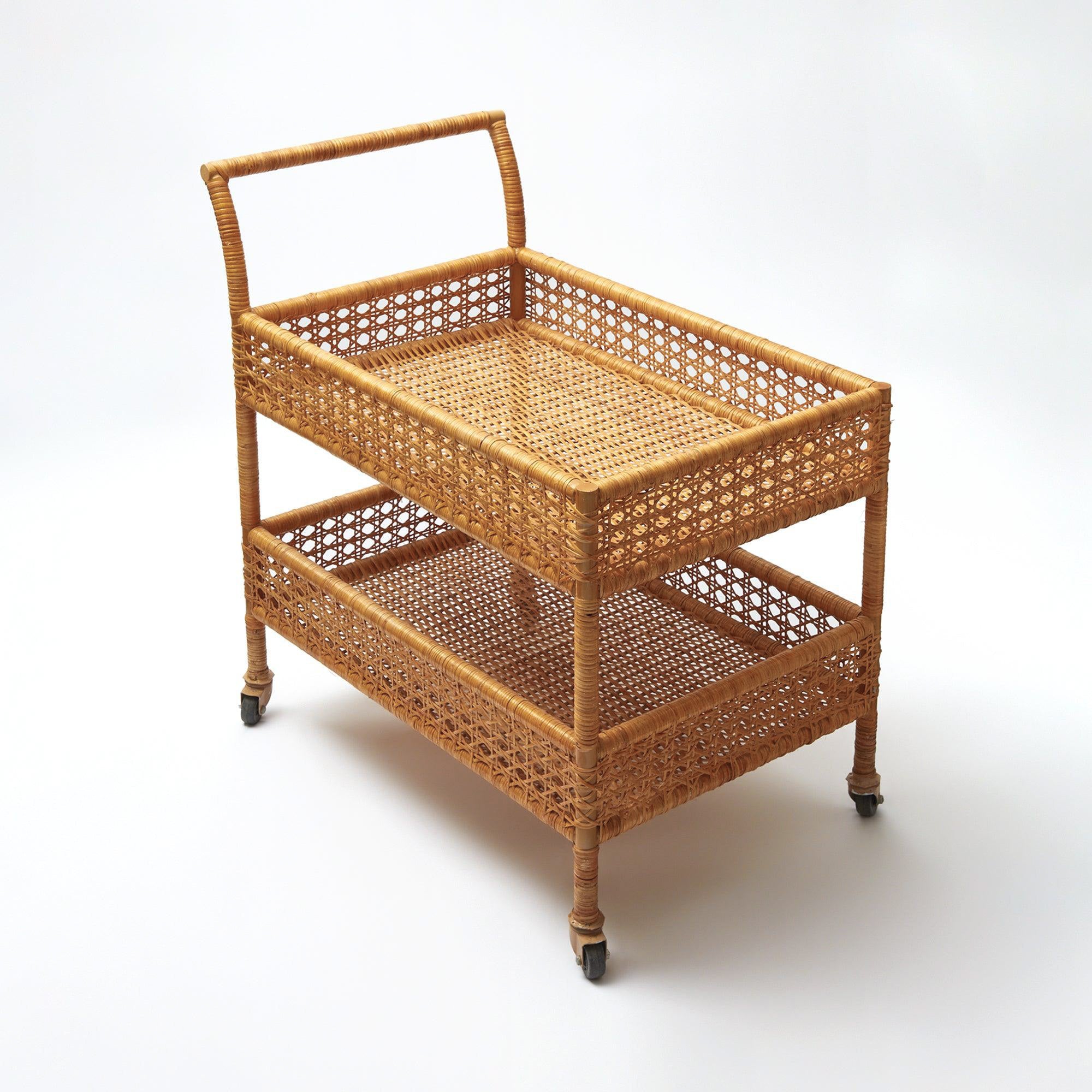 Lorenzo Rattan Bar Cart