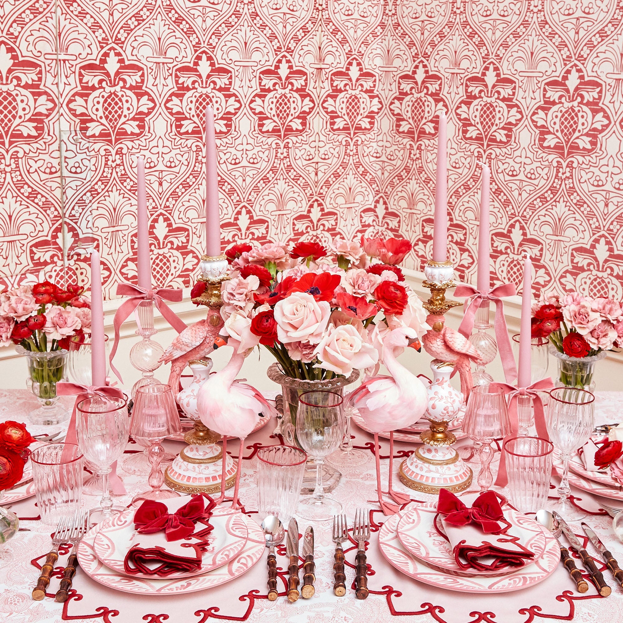 Ruby Red Velvet Napkin Bows (Set of 4)