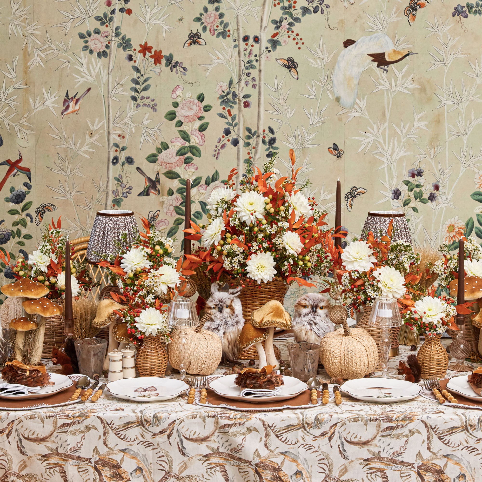 Enhance dining decor with Scalloped Mushroom Plates.