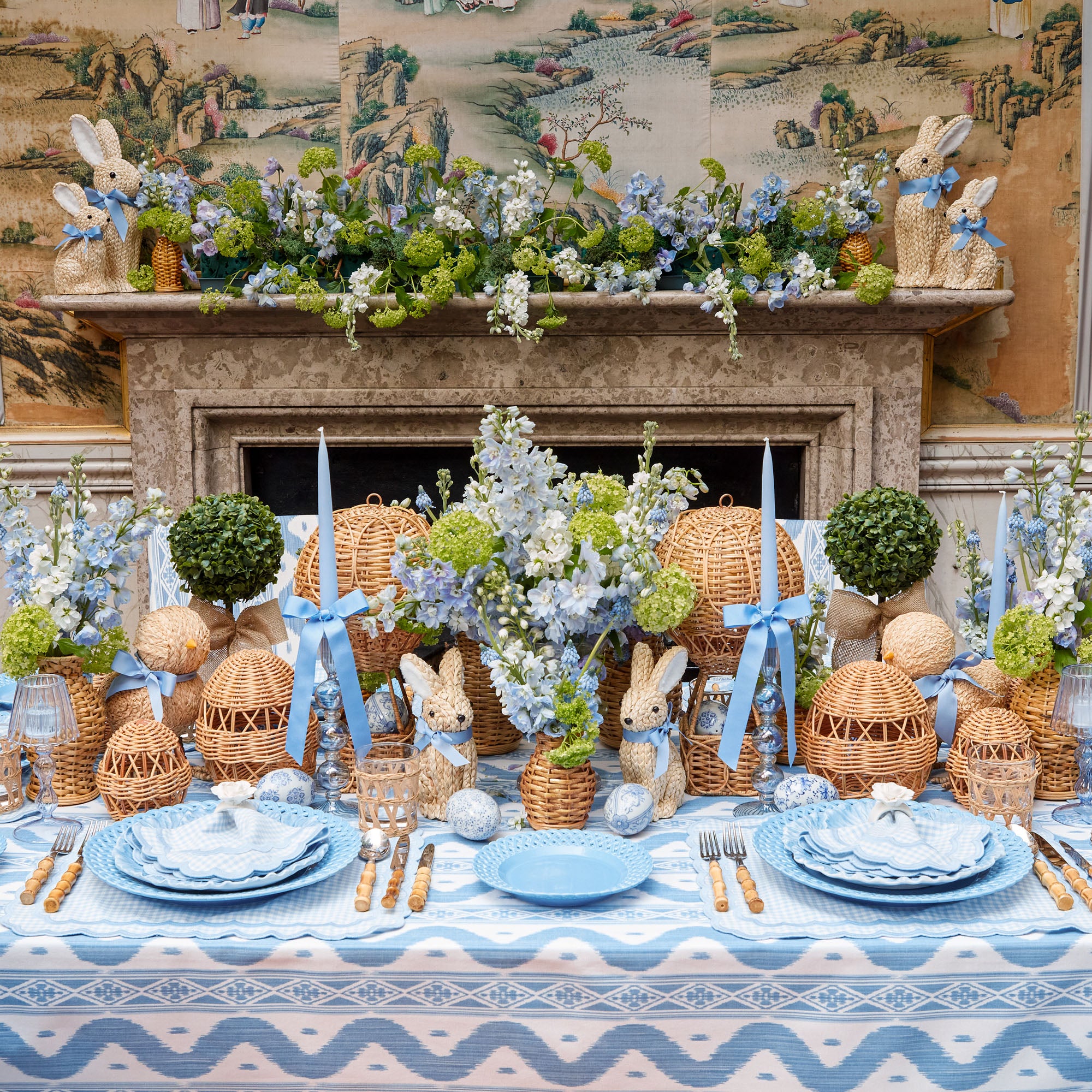 Rattan Woven Egg Family