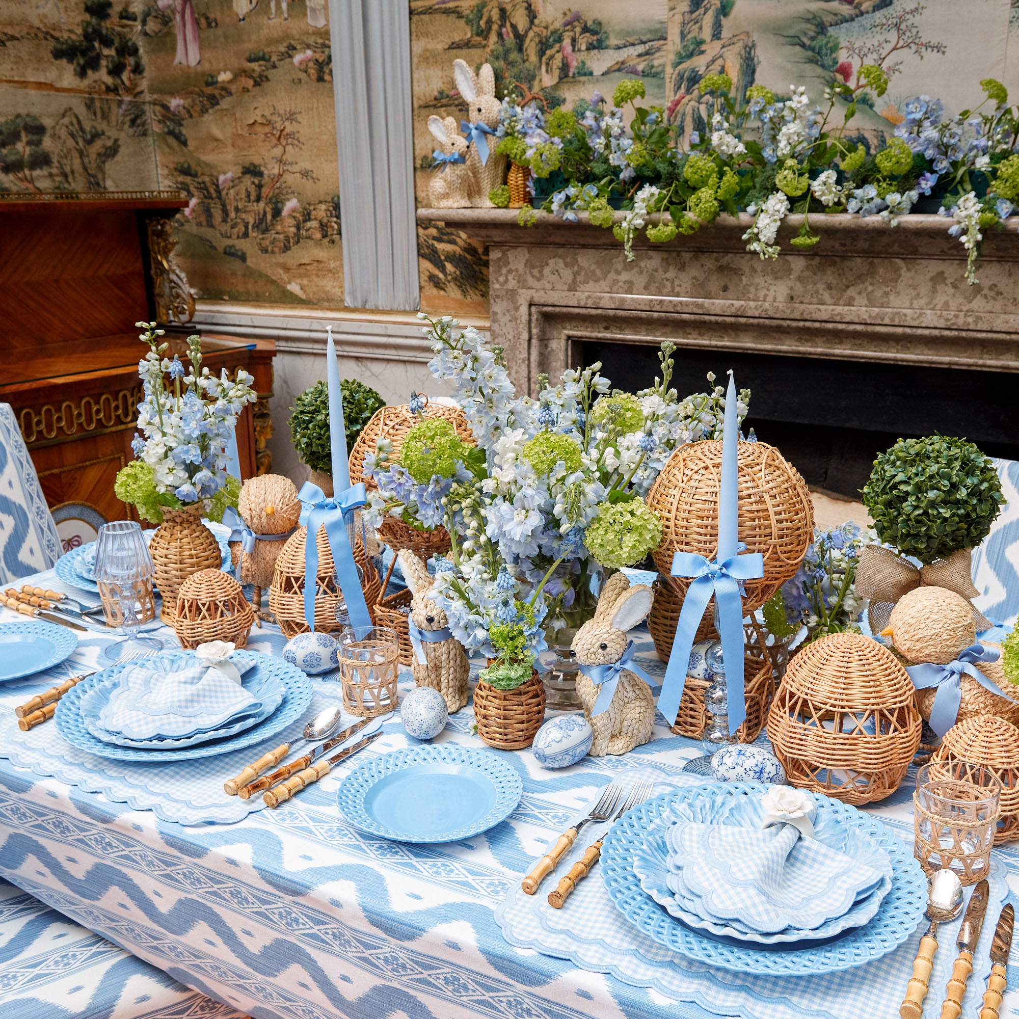 Rattan Woven Egg Family