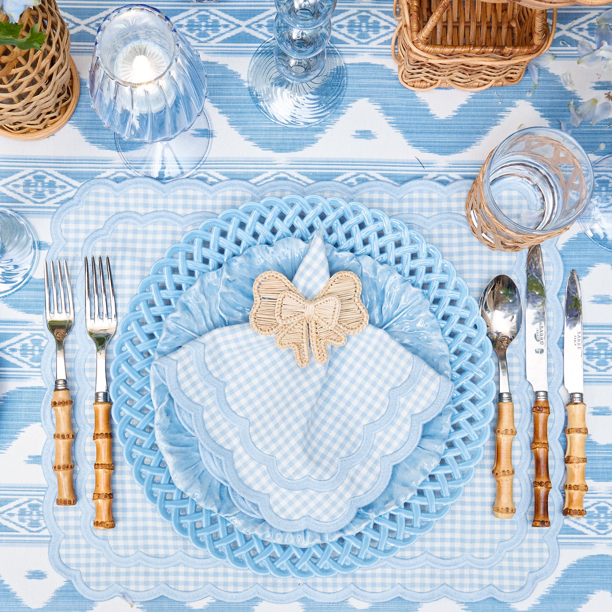 Wicker Napkin Bows (Set of 4)