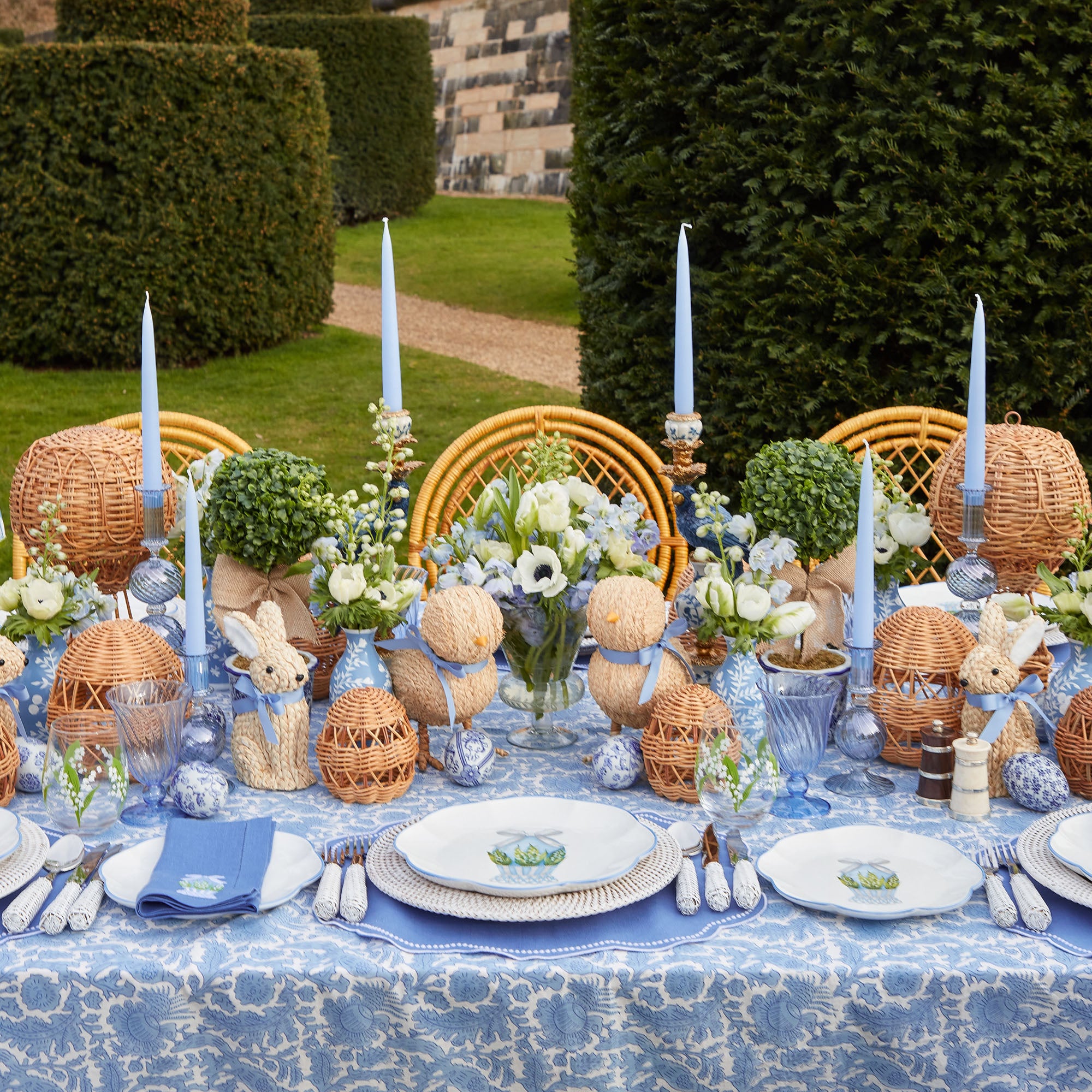 Rattan Woven Egg Family