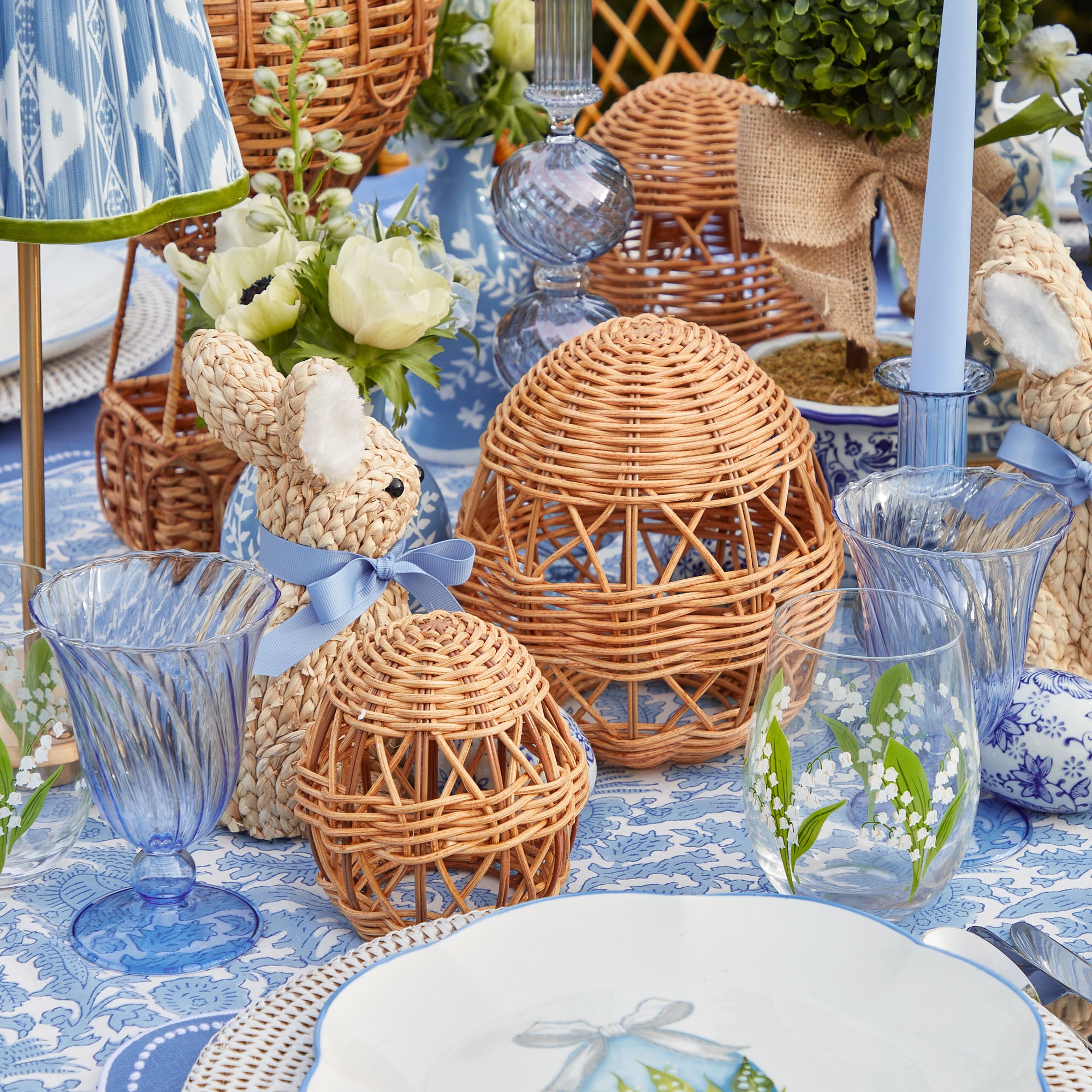 Rattan Woven Egg Family