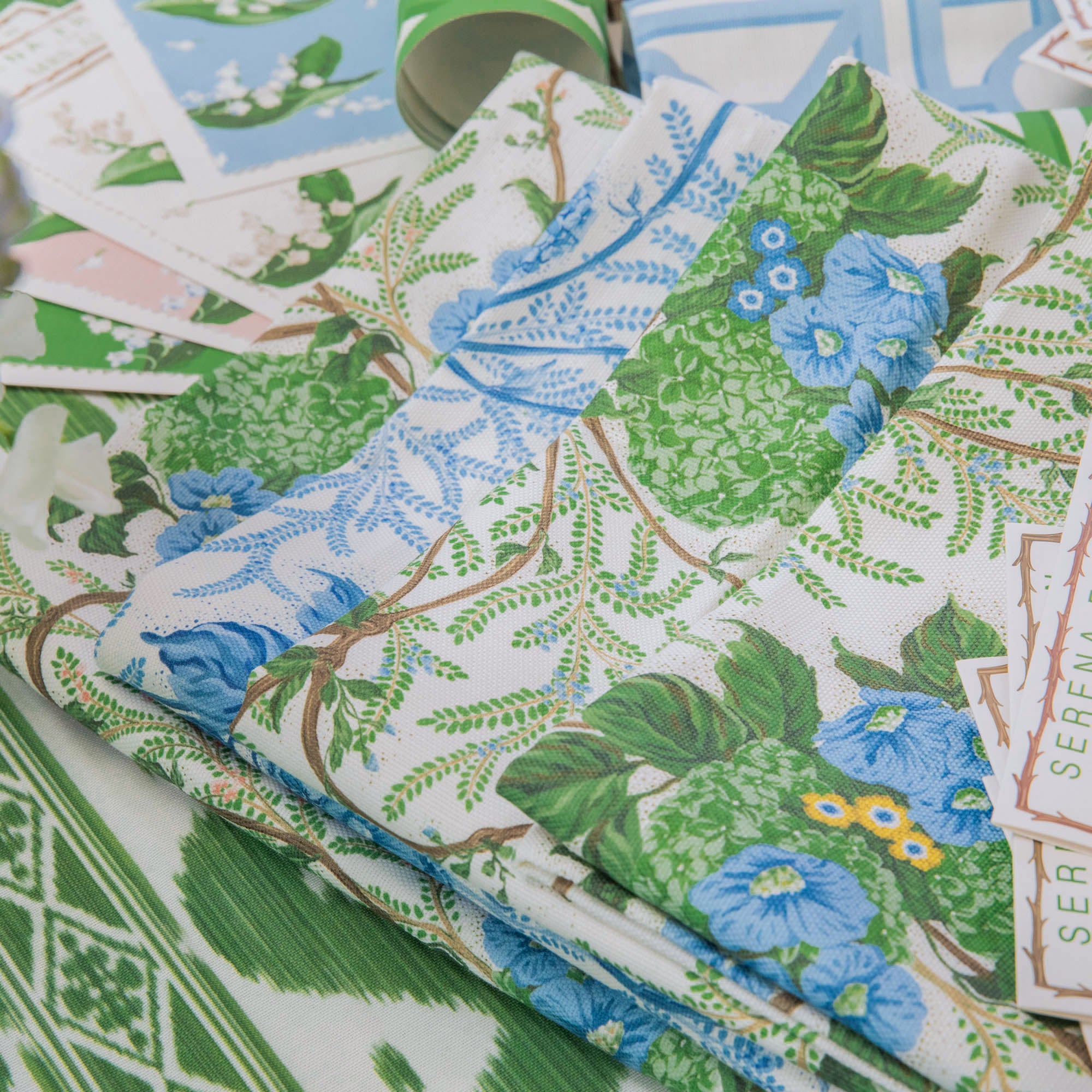 Blue Lady Isabella's Garden Fabric