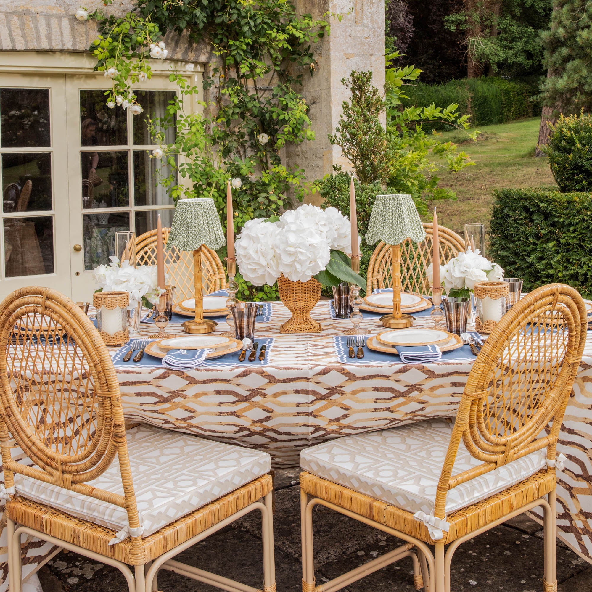 Olive Lotus Deep Scalloped Lampshade (18cm)