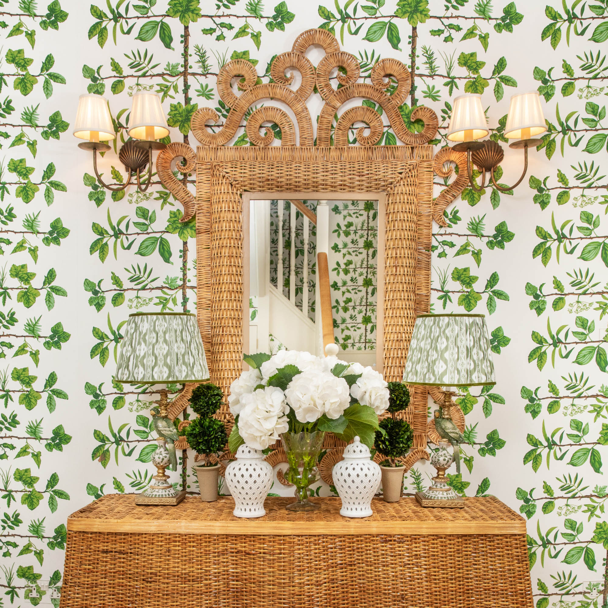 The Grand Rattan Mirror