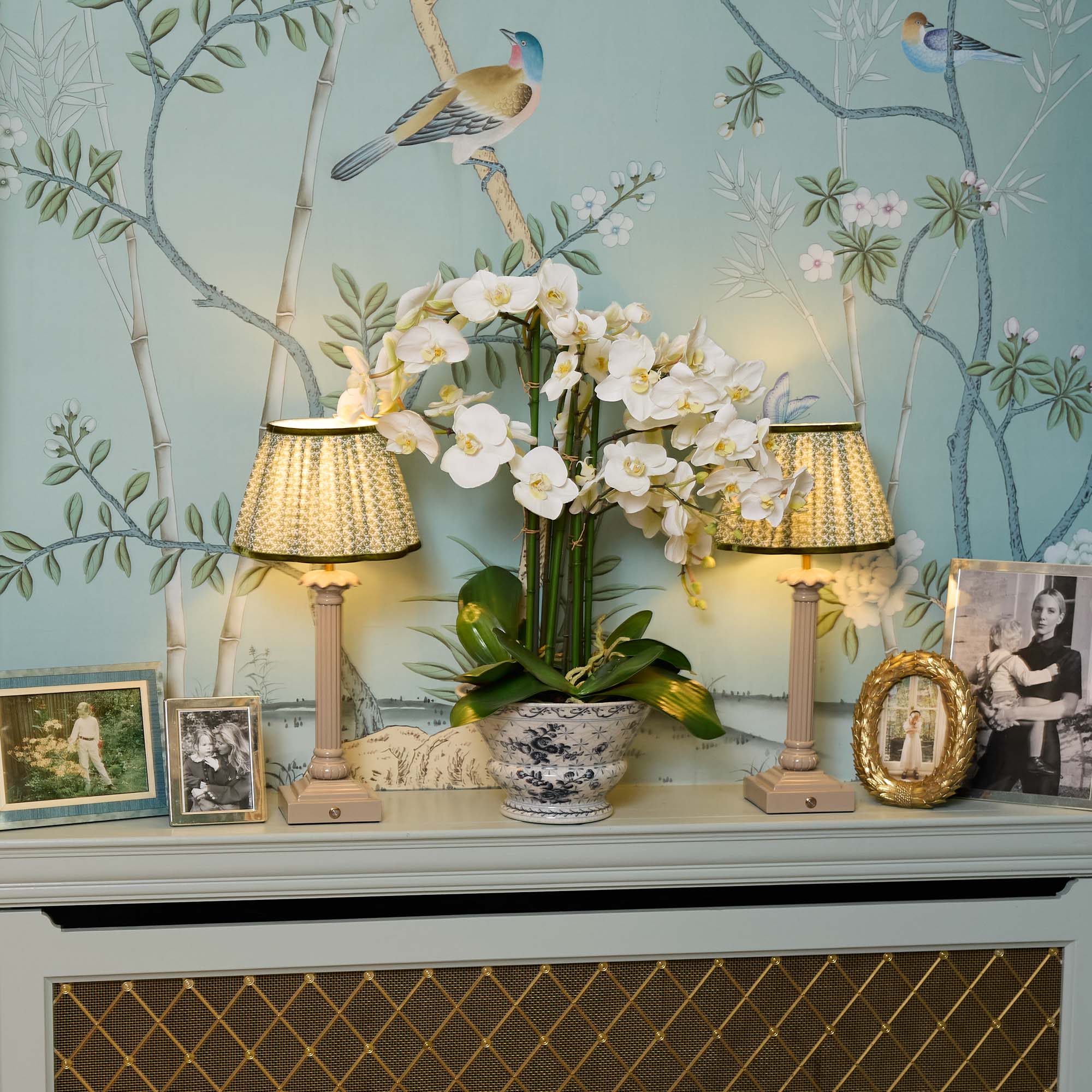 Olive Lotus Lampshade (22cm)