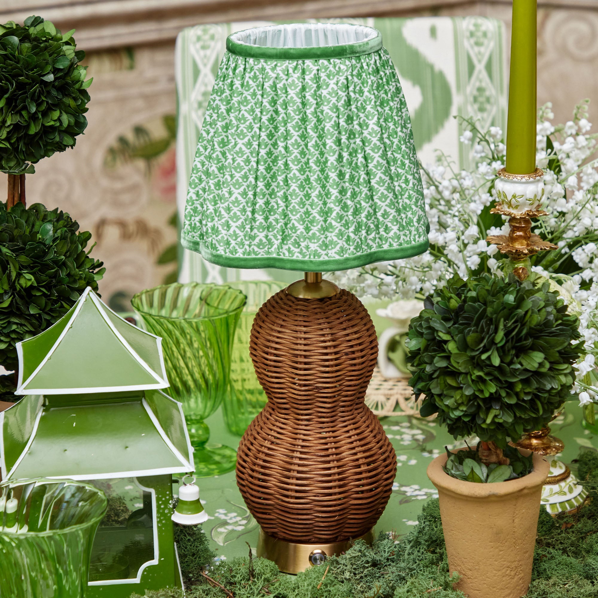 Rattan Bardot Rechargeable Lamp