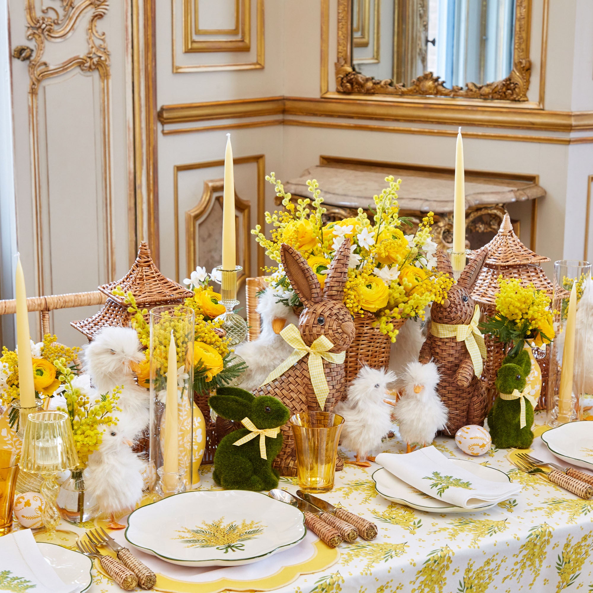 Handmade Soft Yellow Candles (Set of 8)