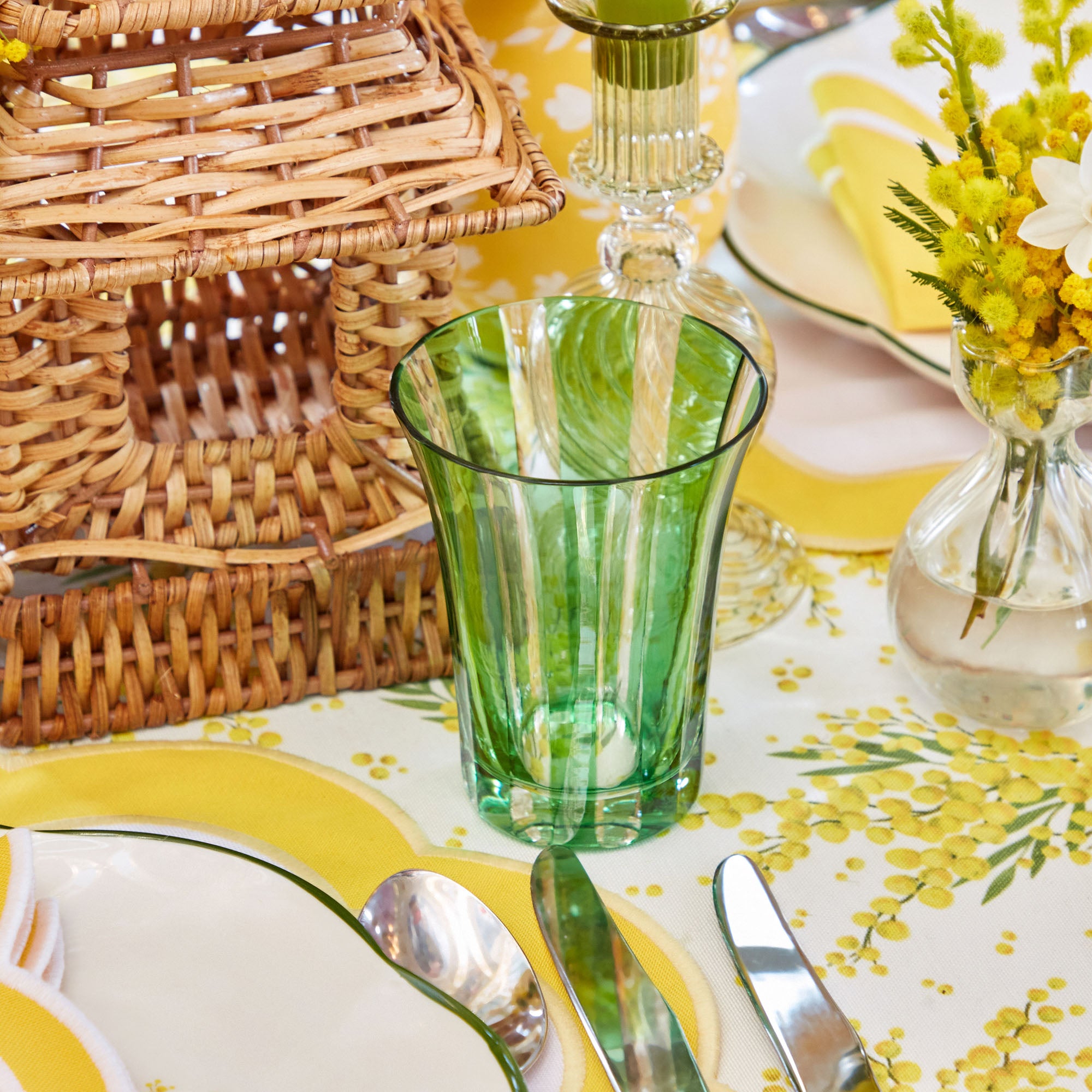 Green Positano Glasses (Set of 4)