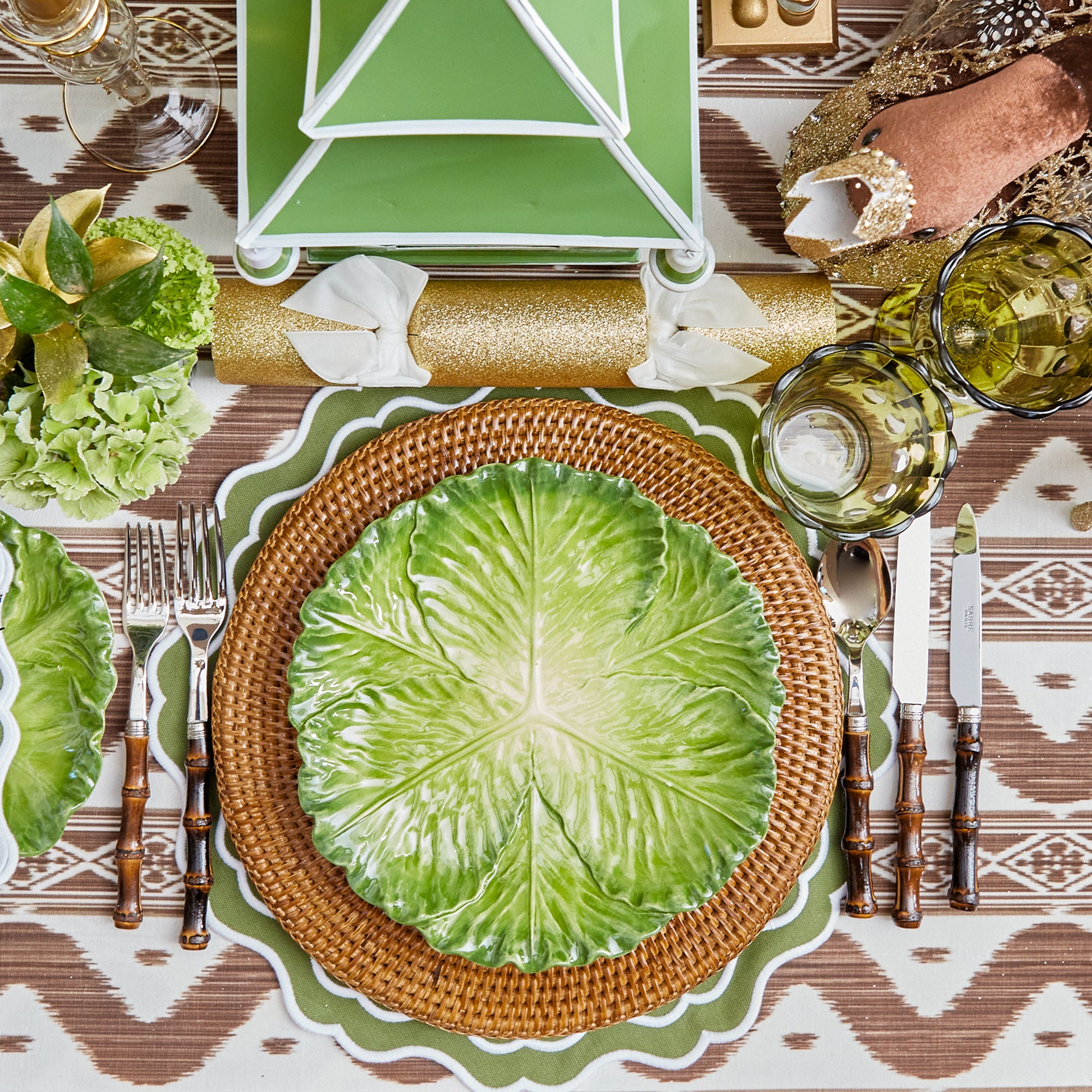 Serena Green Cabbage Dinner Plate