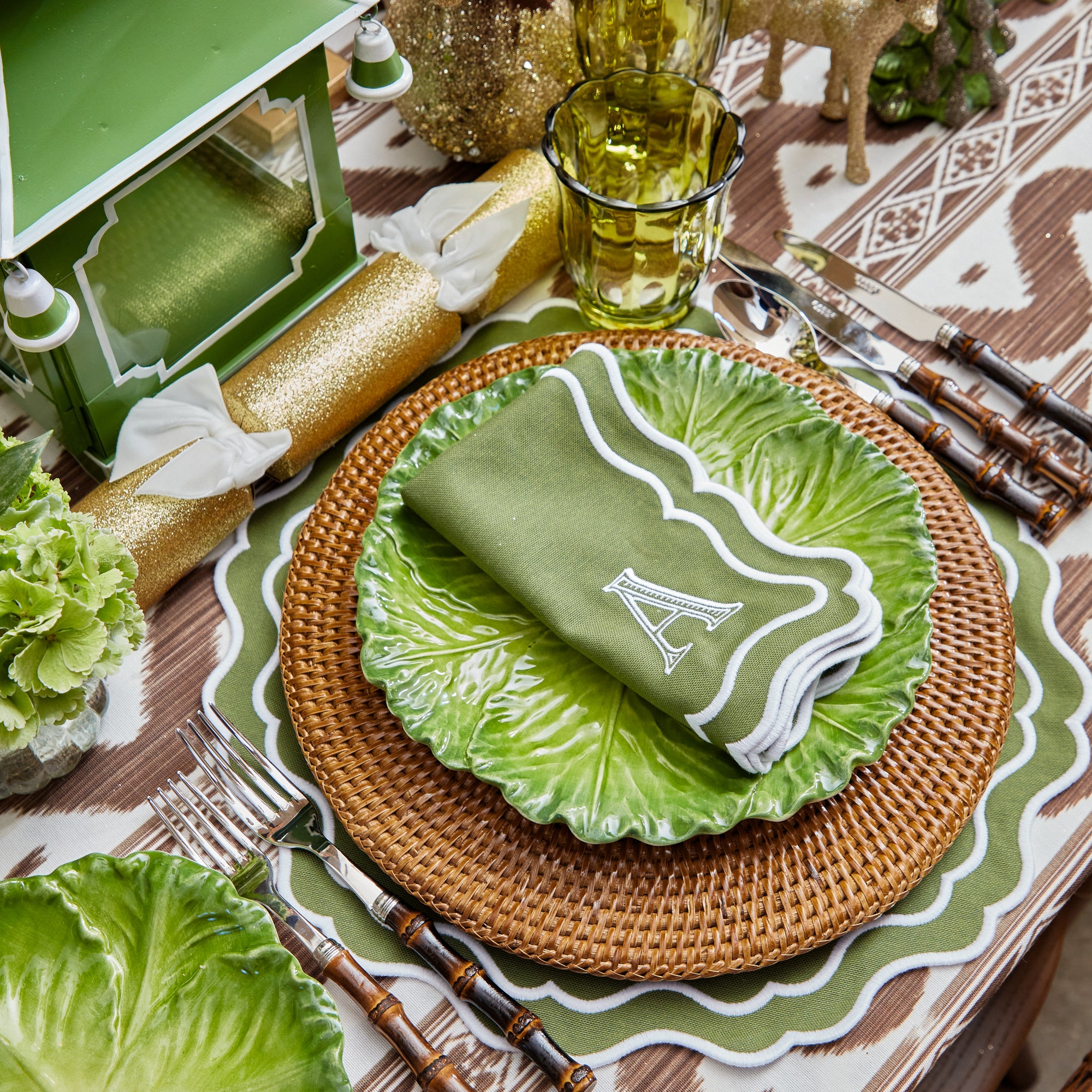 Serena Green Cabbage Dinner Plate