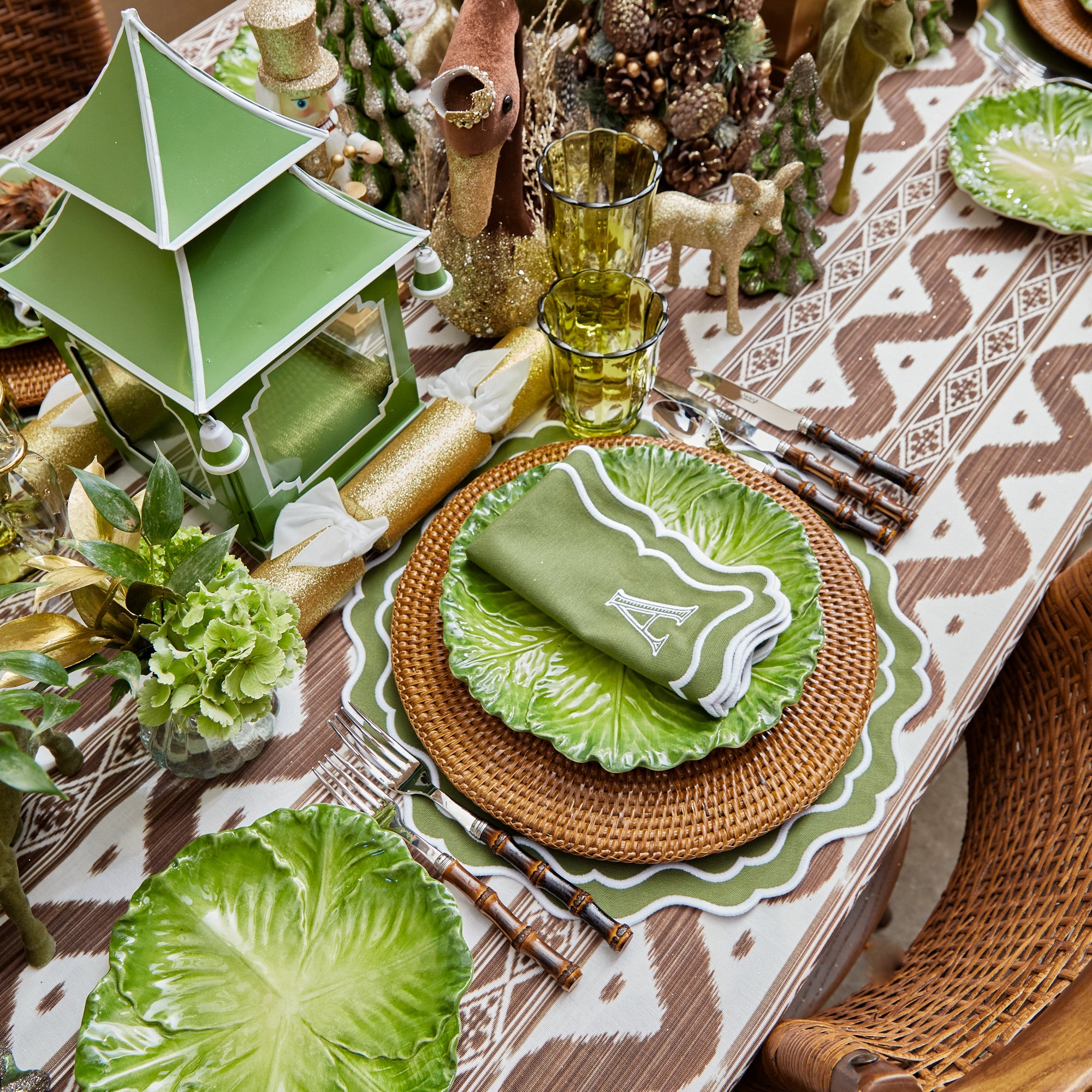 Serena Green Cabbage Dinner Plate (Set of 4)