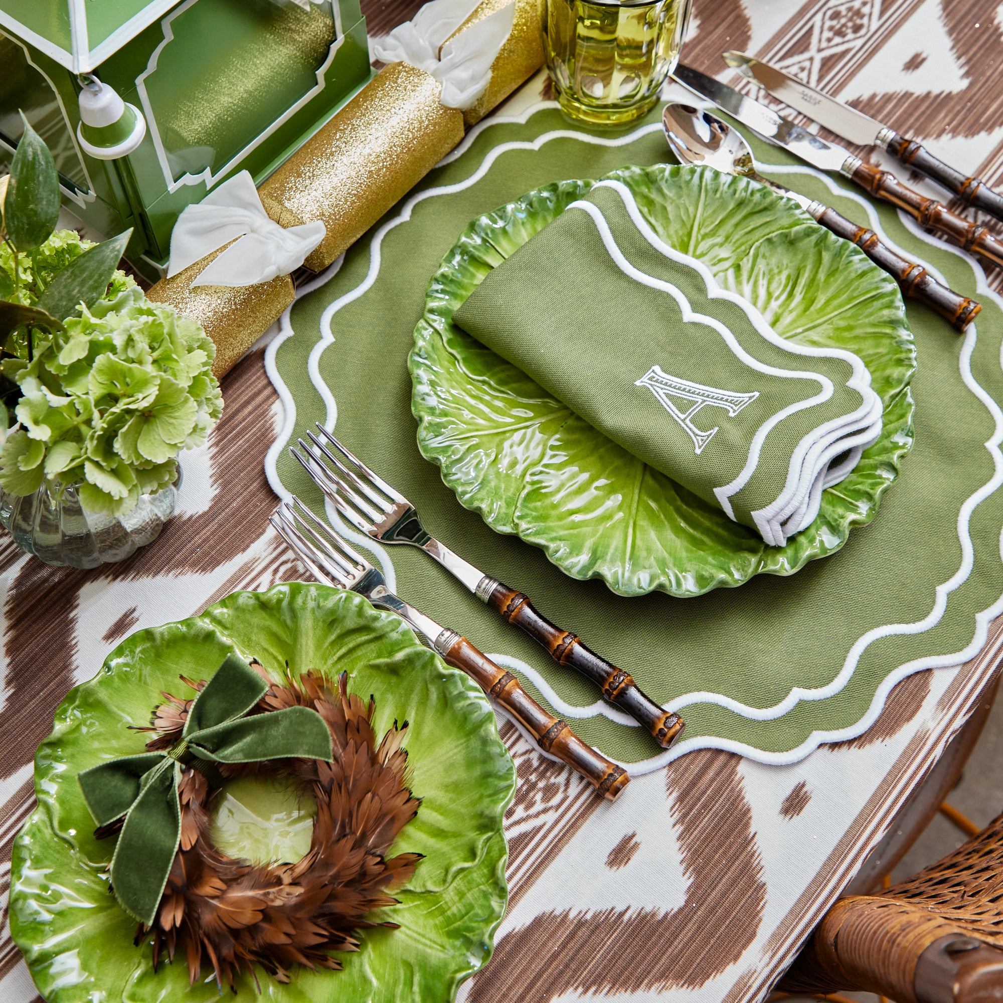 Serena Green Cabbage Dinner Plate