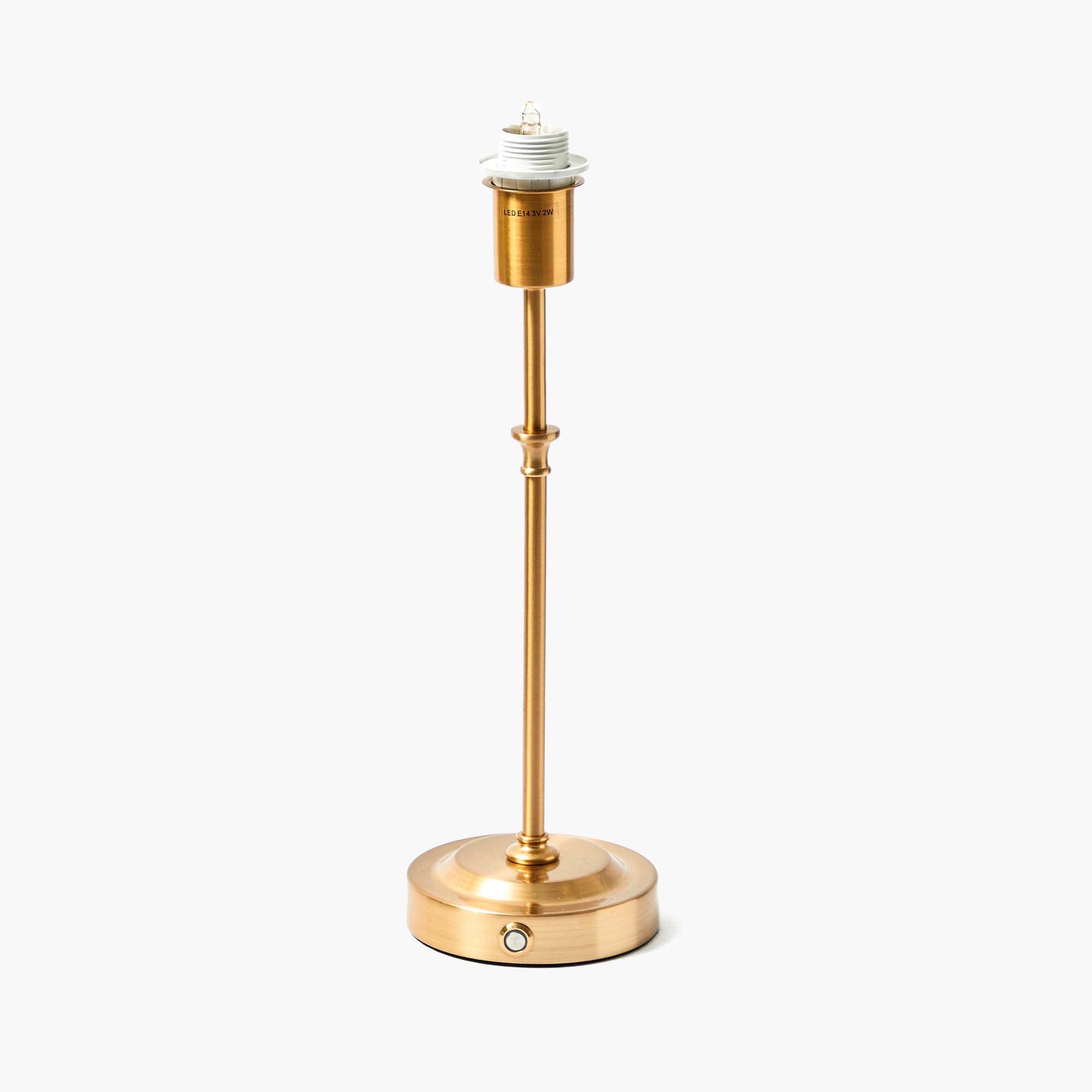 Edie Tall Rechargeable Lamp with Green Frilled Silk Shade (18cm)