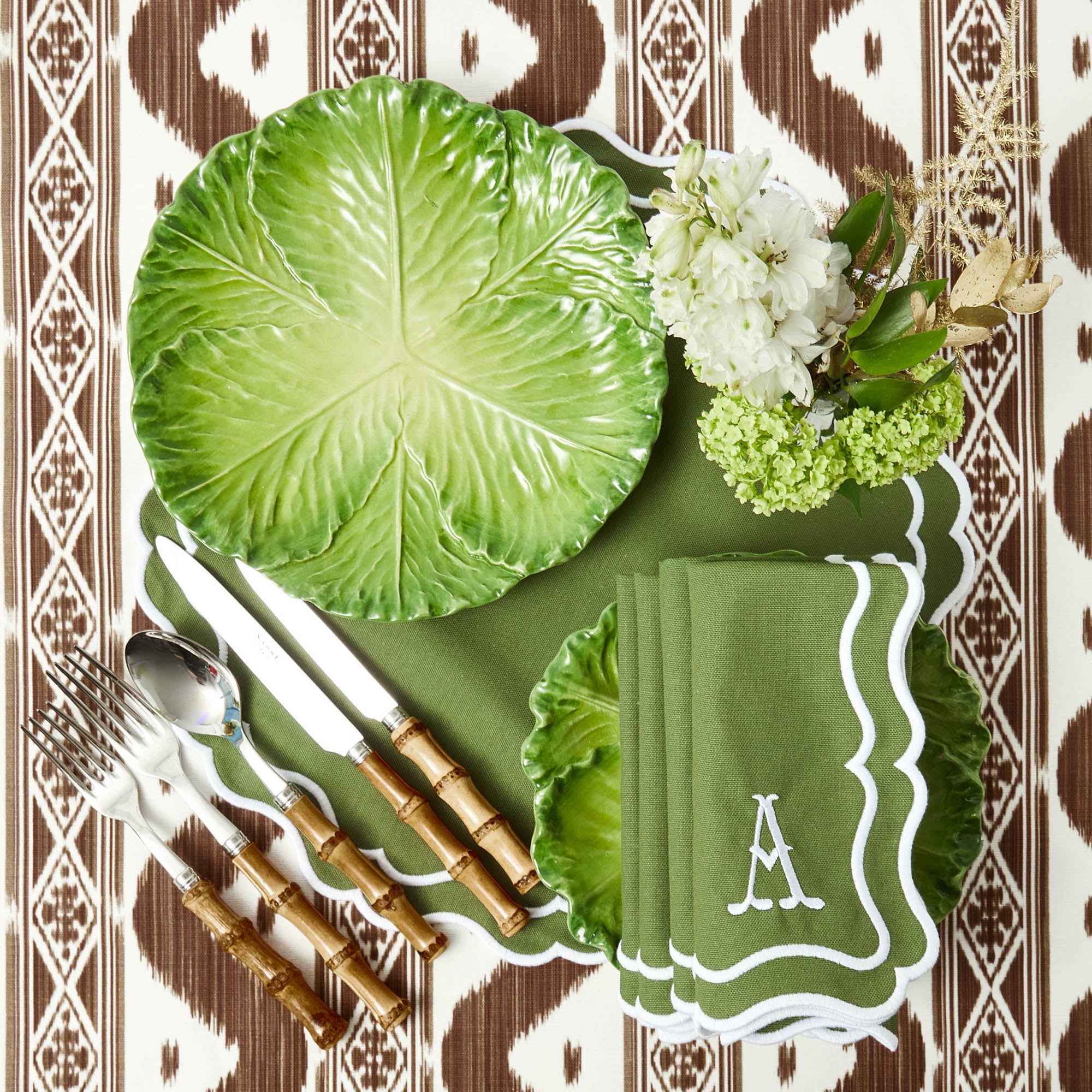 Serena Green Cabbage Dinner Plate