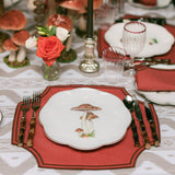 Set the table with whimsical Scalloped Mushroom Plates.