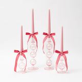 Pink Ribboned Camille Peony Candlescape