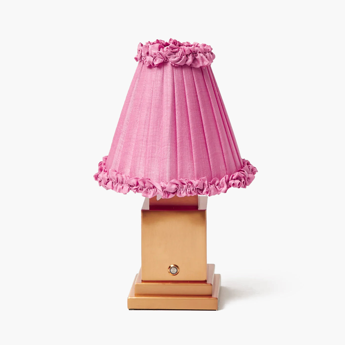 Pink Frilled Silk Lampshade (18cm)