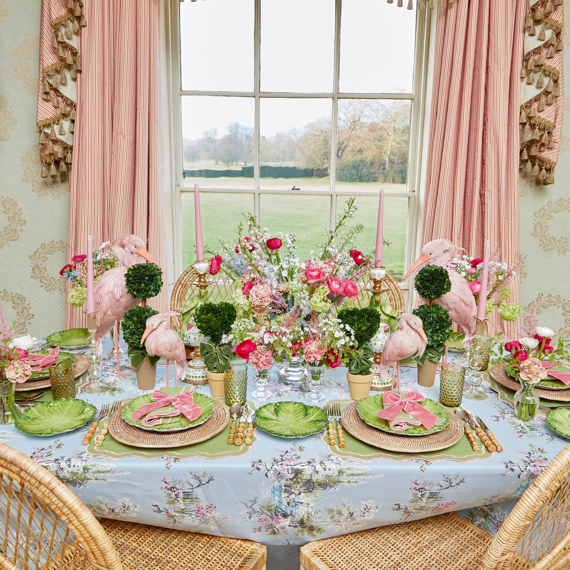 Double Potted Boxwood Balls (Pair)