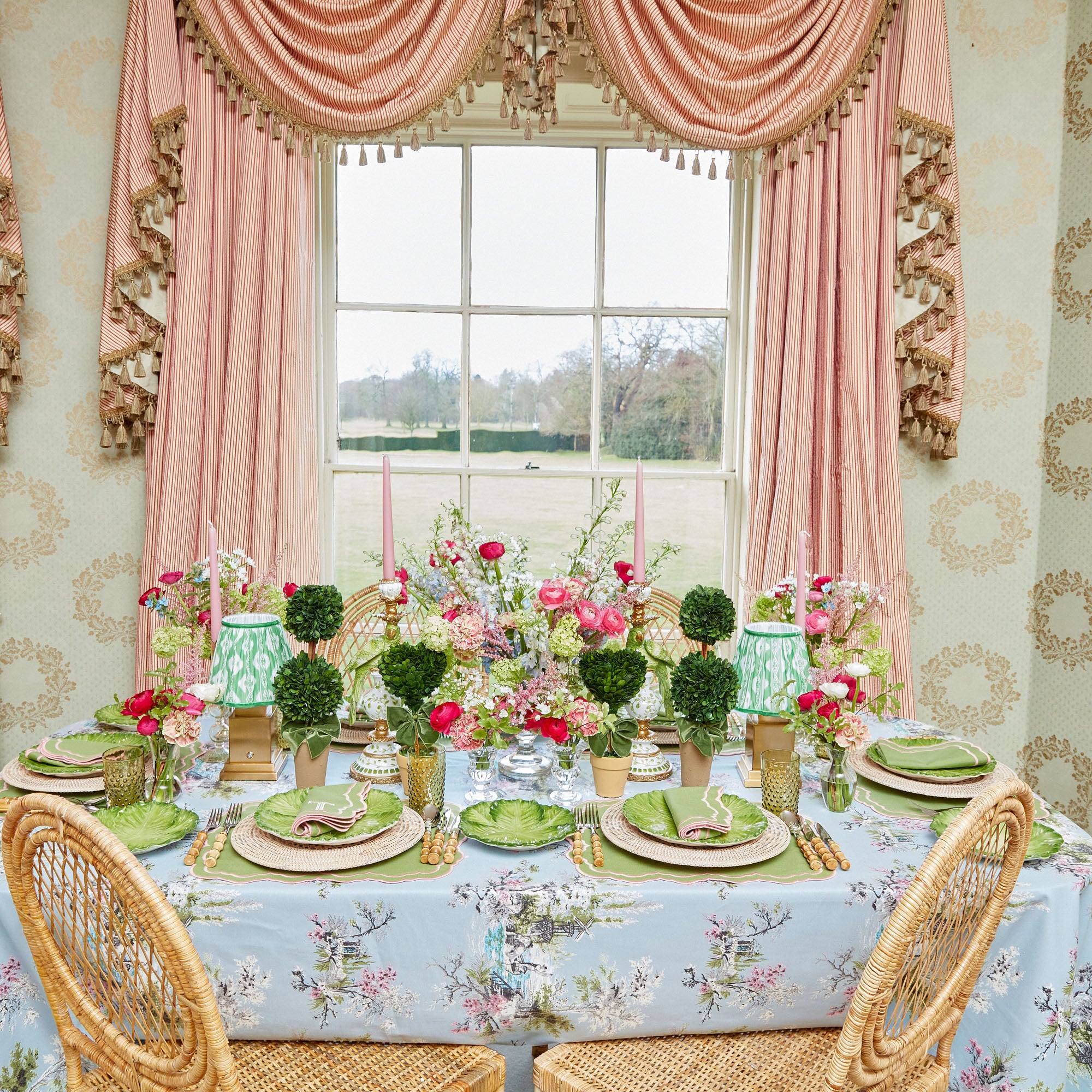 Green Ikat Lampshade (18cm)