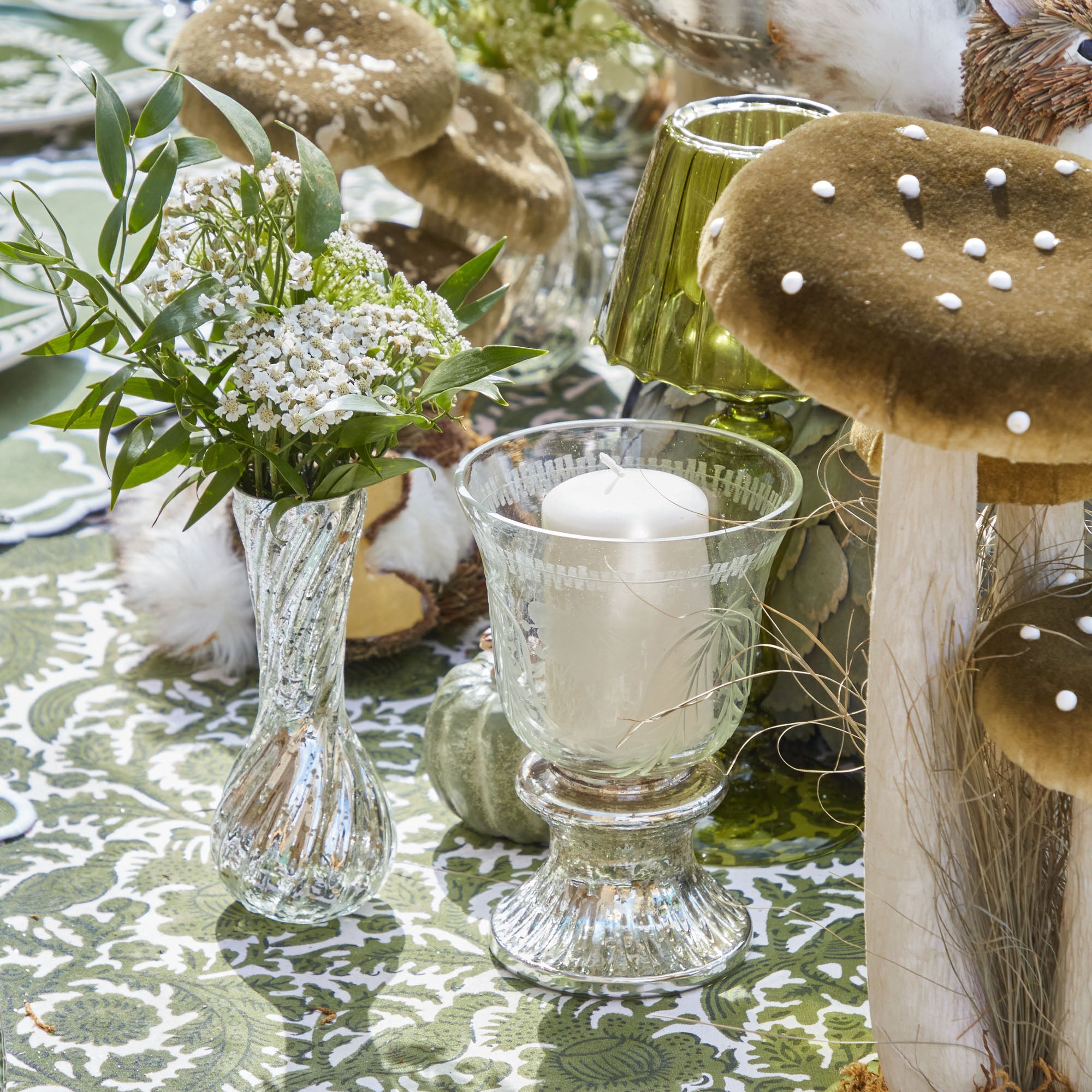 Mini White Pillar Candles (Set of 4)