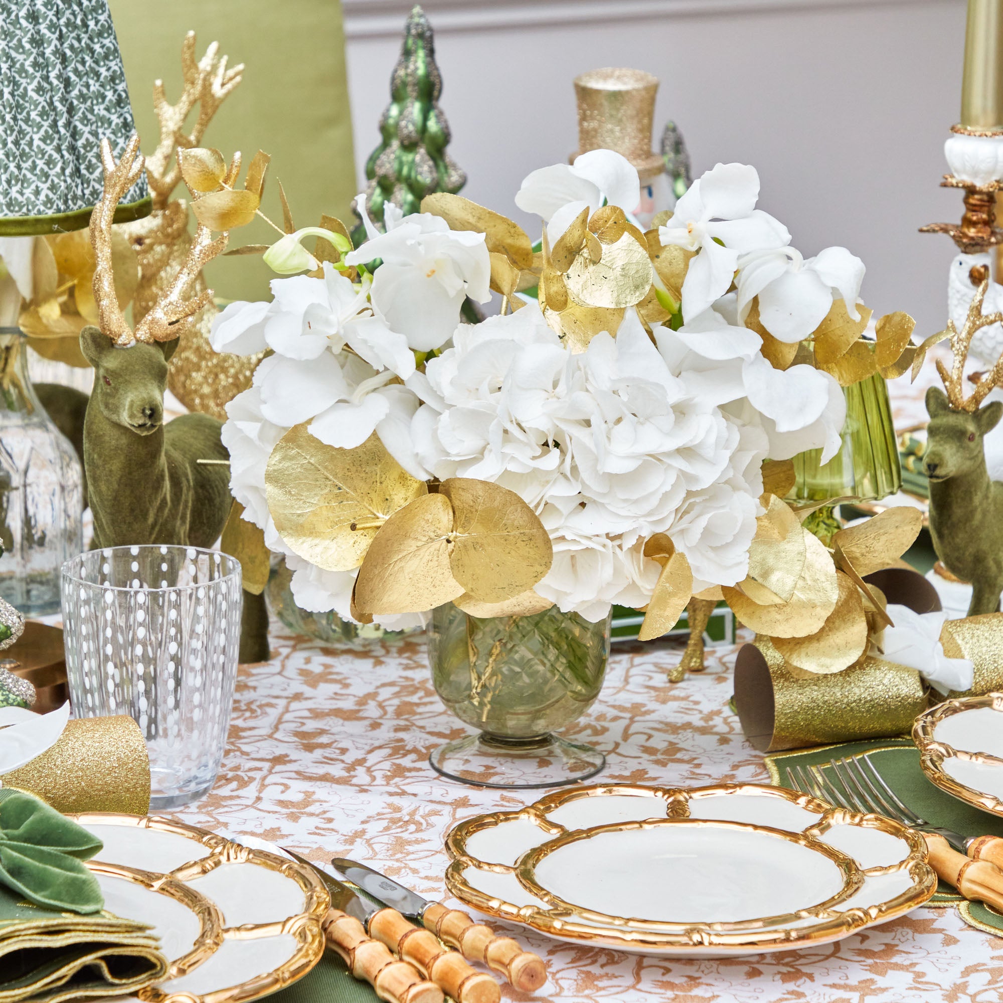 Scalloped Engraved Glass Vase