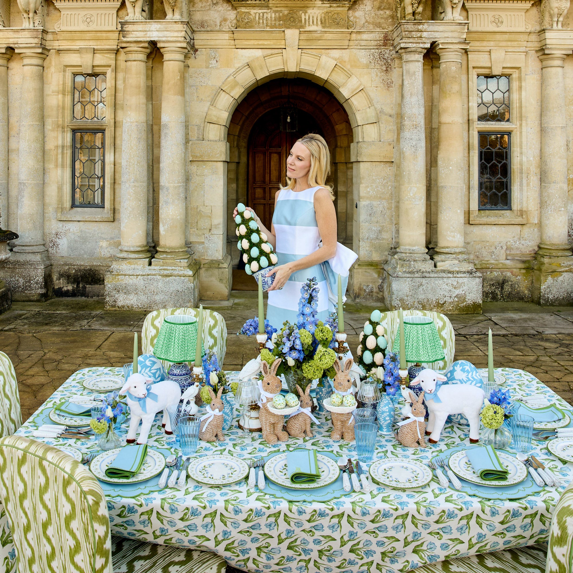 Chinoiserie Potted Easter Egg Tree (Pair)