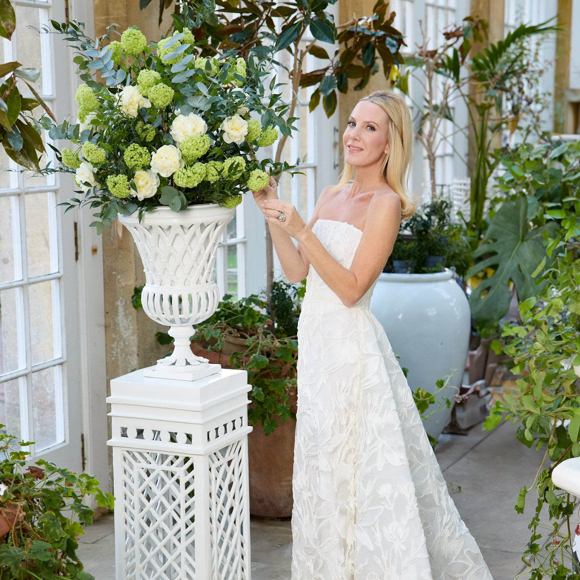 Adelaide White Lattice Urn