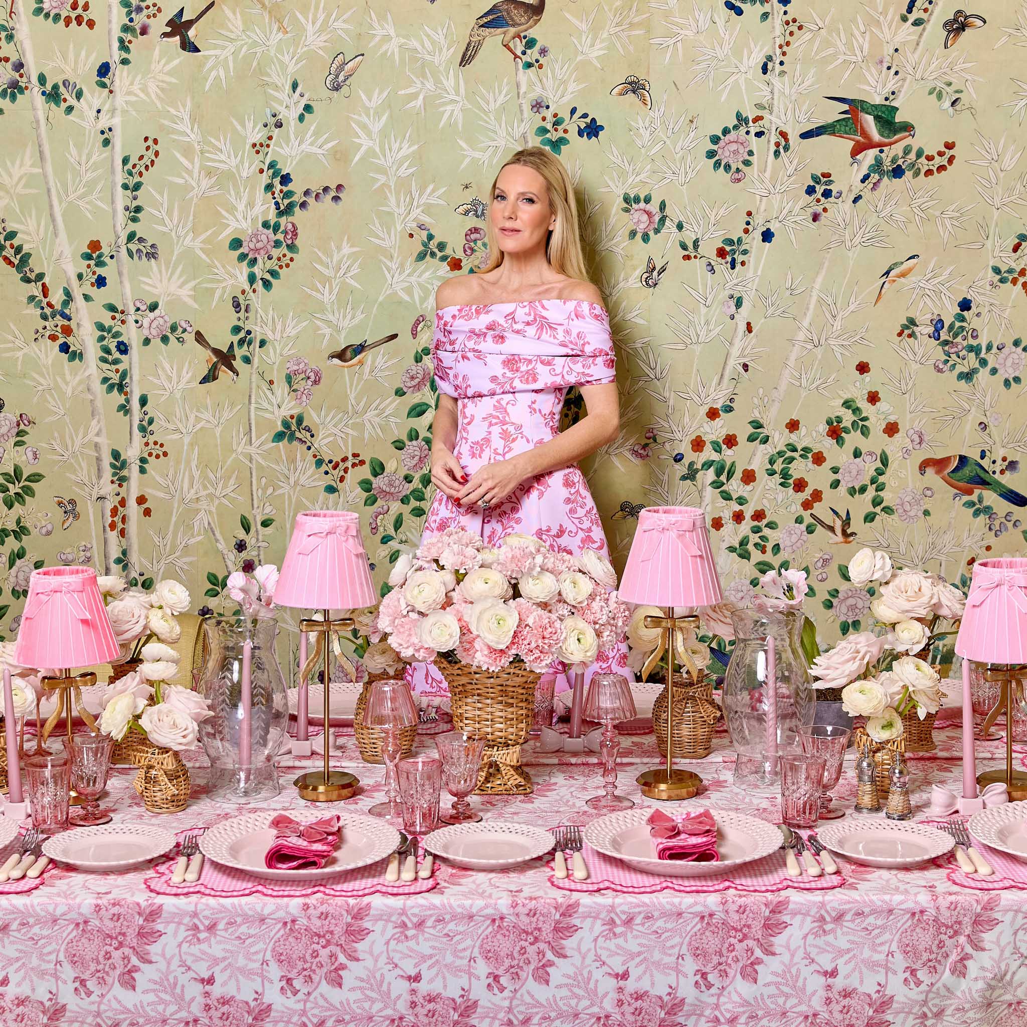 Petal Pink Lady Isabella's Garden Tablecloth